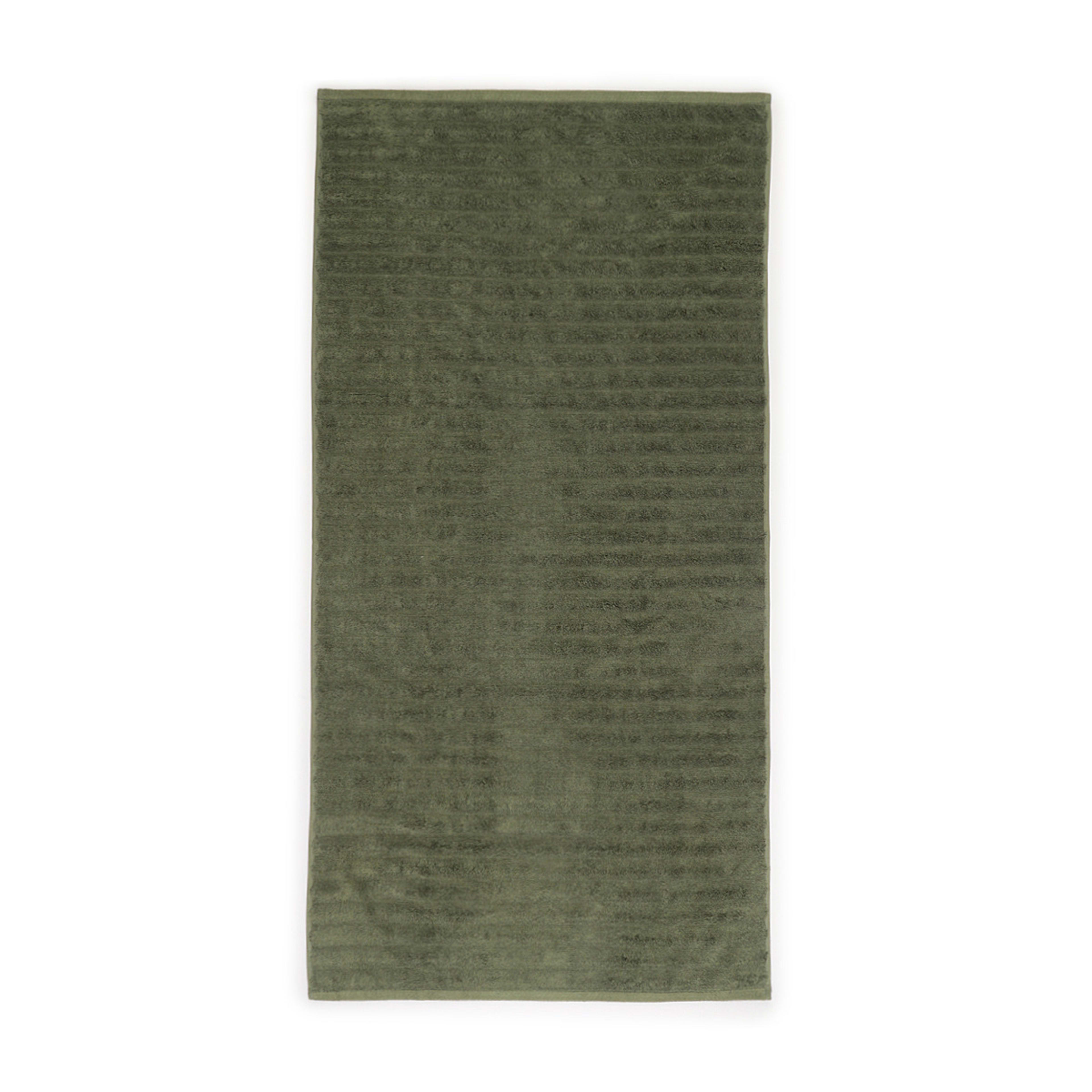 3 Thick Ribbed Australian Cotton Bath Towel - Forest Green, 3 of 5