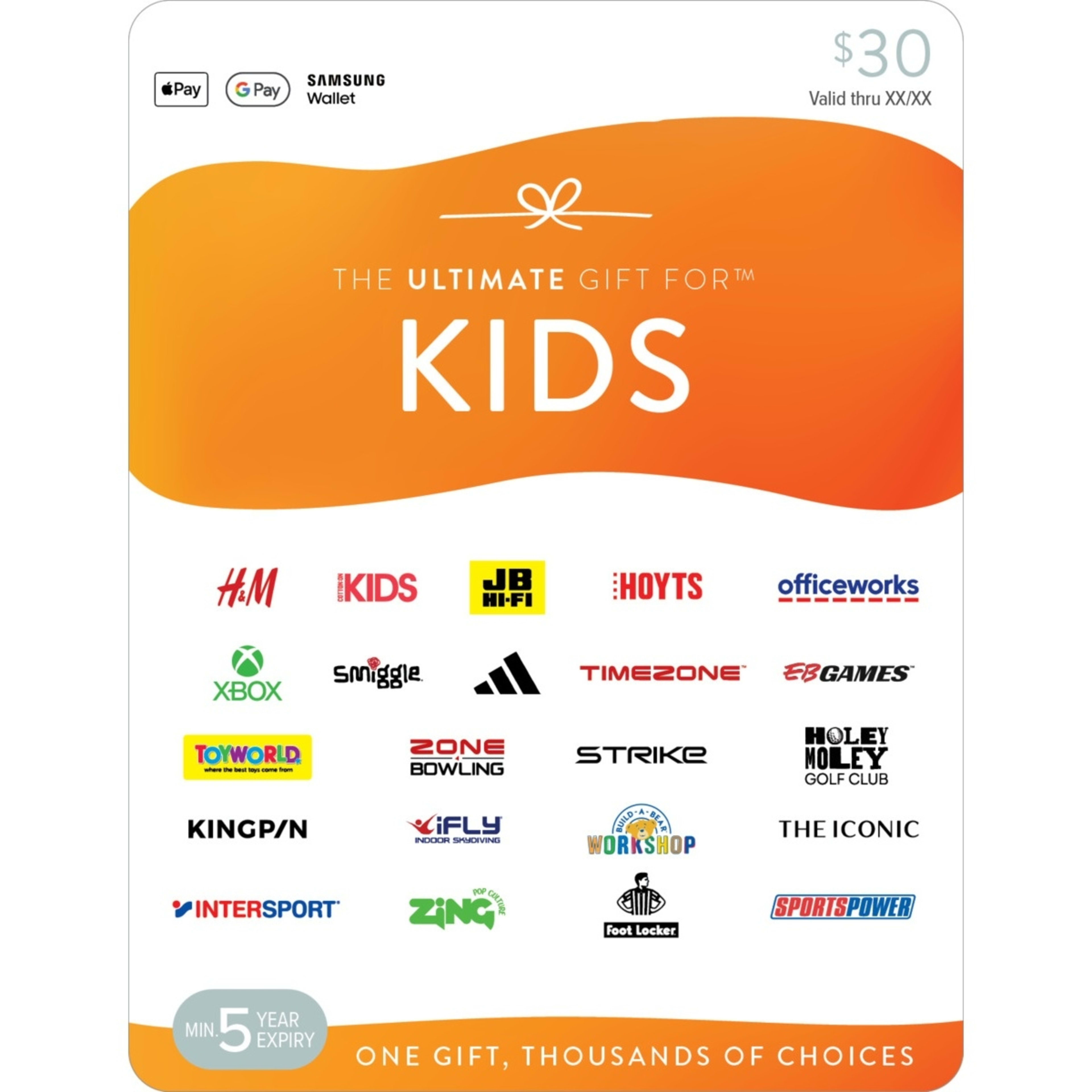 1 The Ultimate Gift for Kids $30 Gift Card