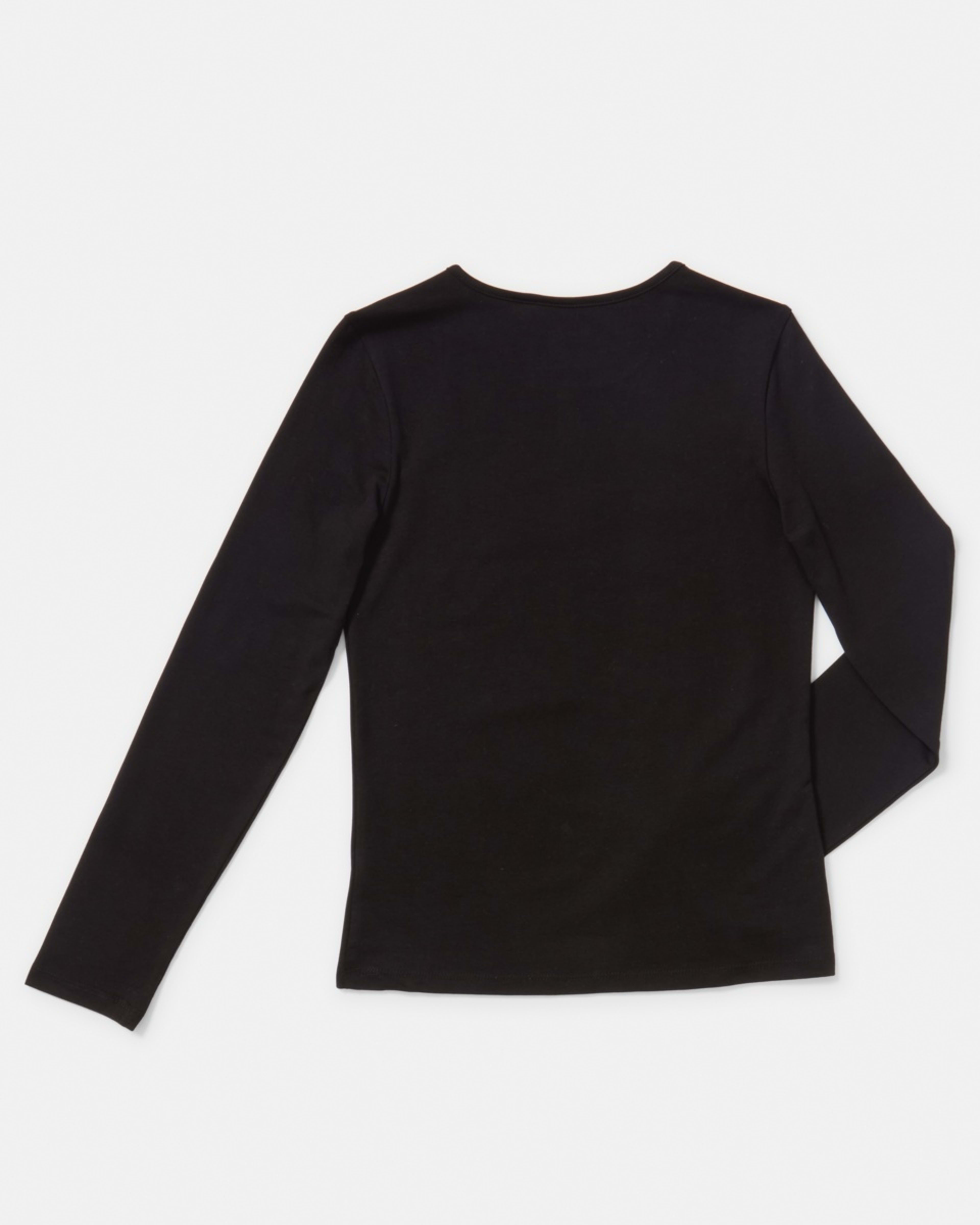8 Plain Long Sleeve Top Black, 8 of 8