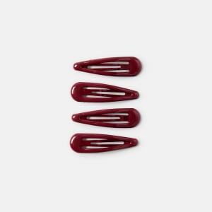 4 Pack School Basic Snap Hair Clips