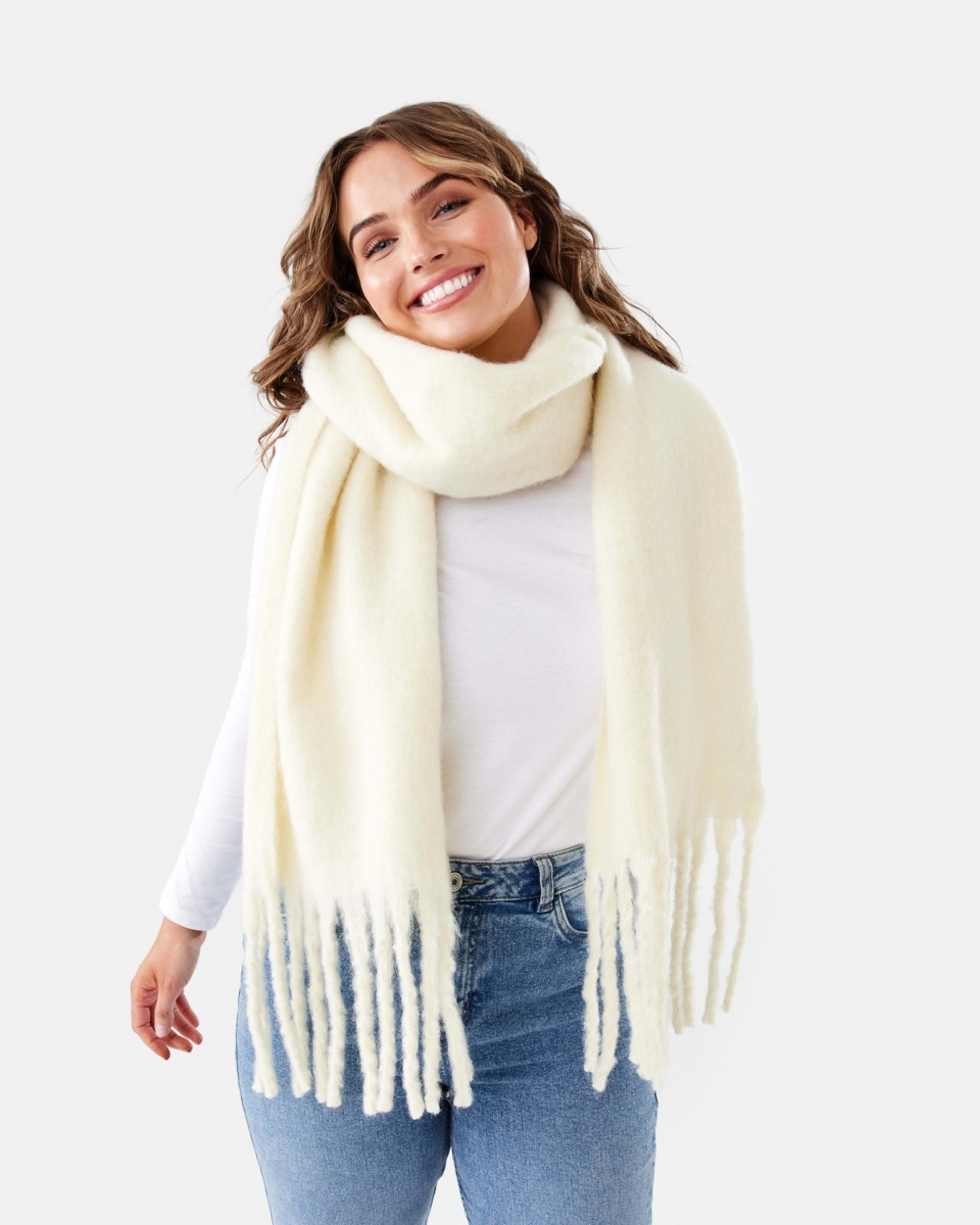 3 Fluffy Scarf Glow Yellw, 3 of 3
