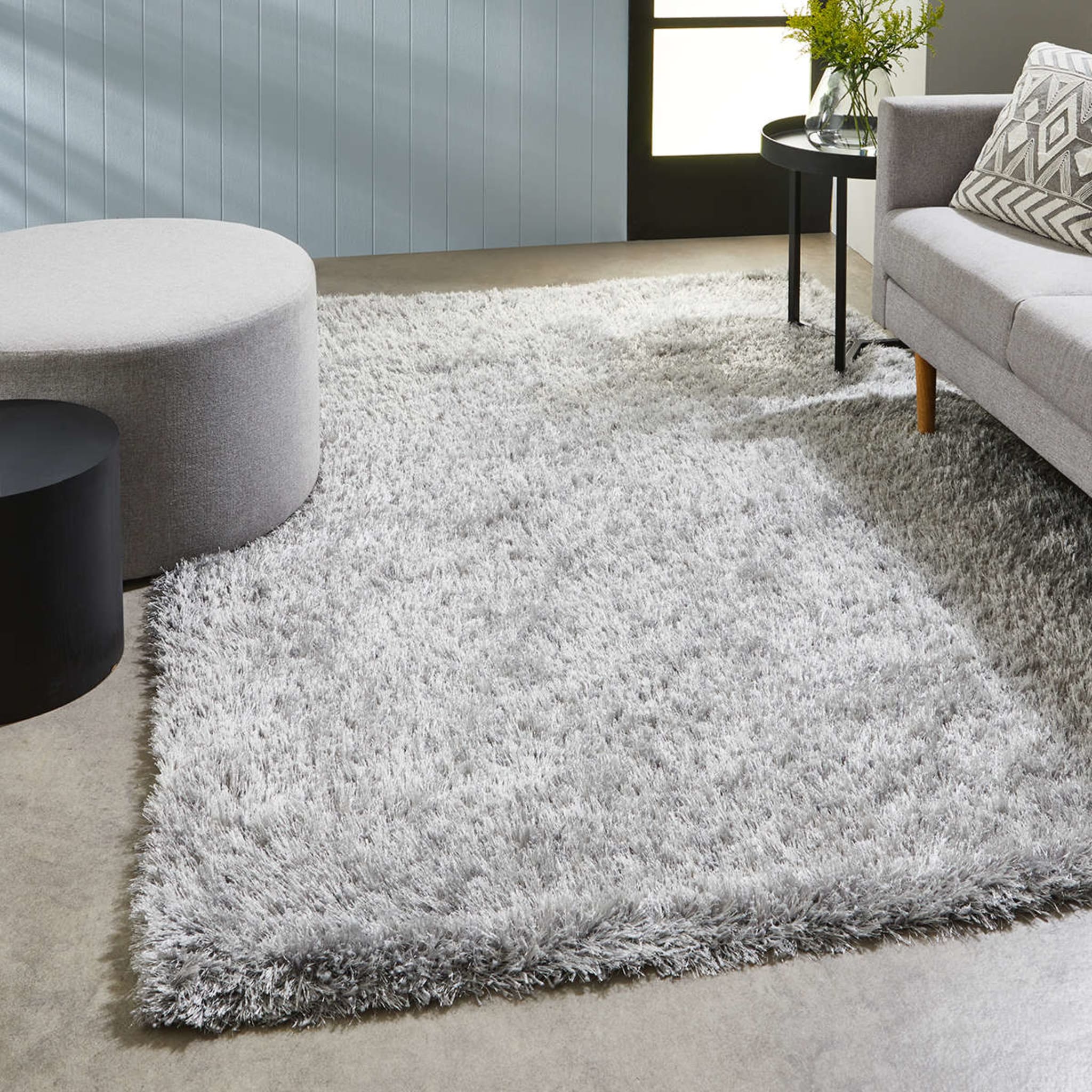 Luxe Light Rug - Grey, Large - 235cm x 160cm - Kmart