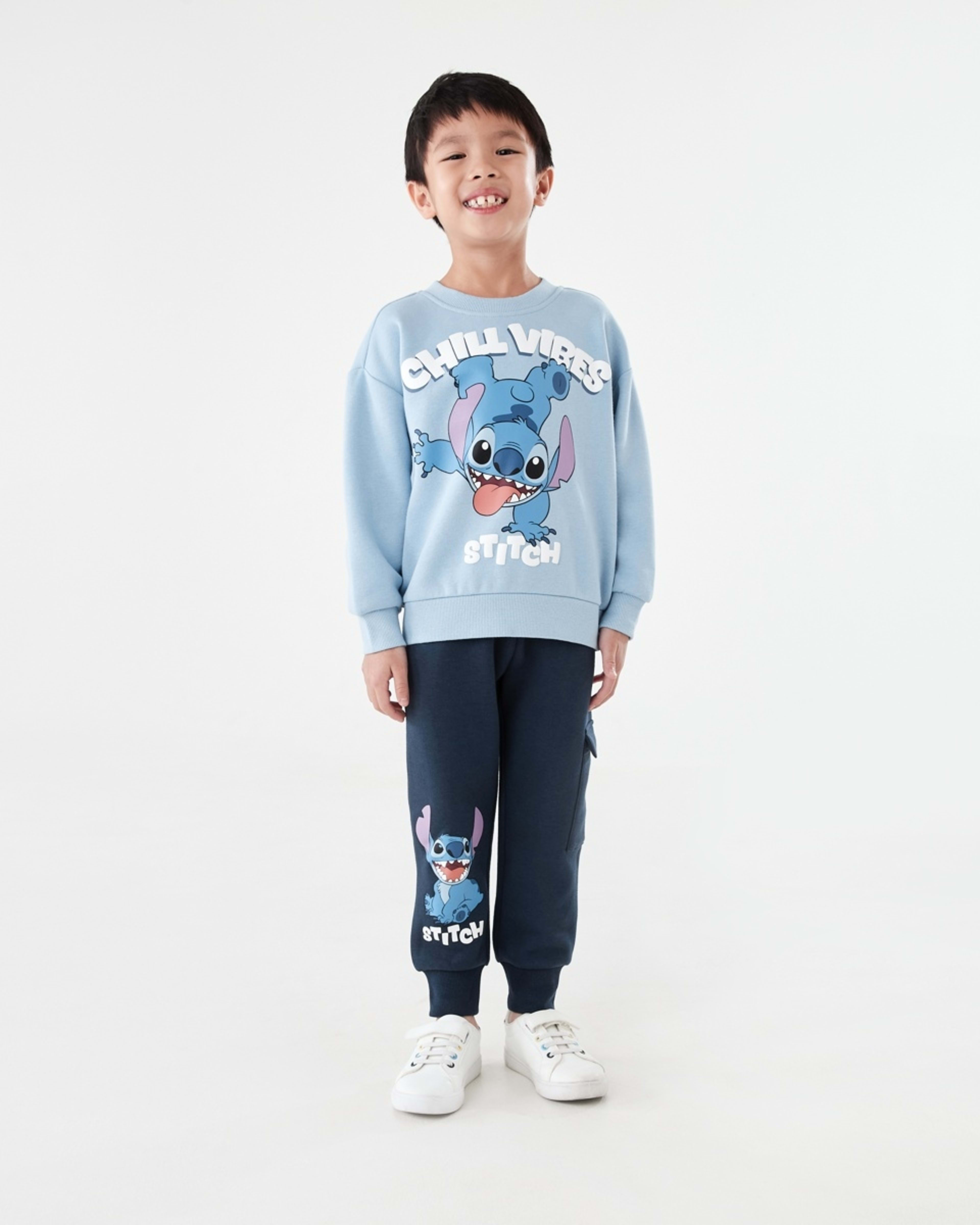 5 Disney Lilo & Stitch License Oversized Print Crew Neck Sweatshirt Lilo Stitch Chill Vibes, 5 of 8