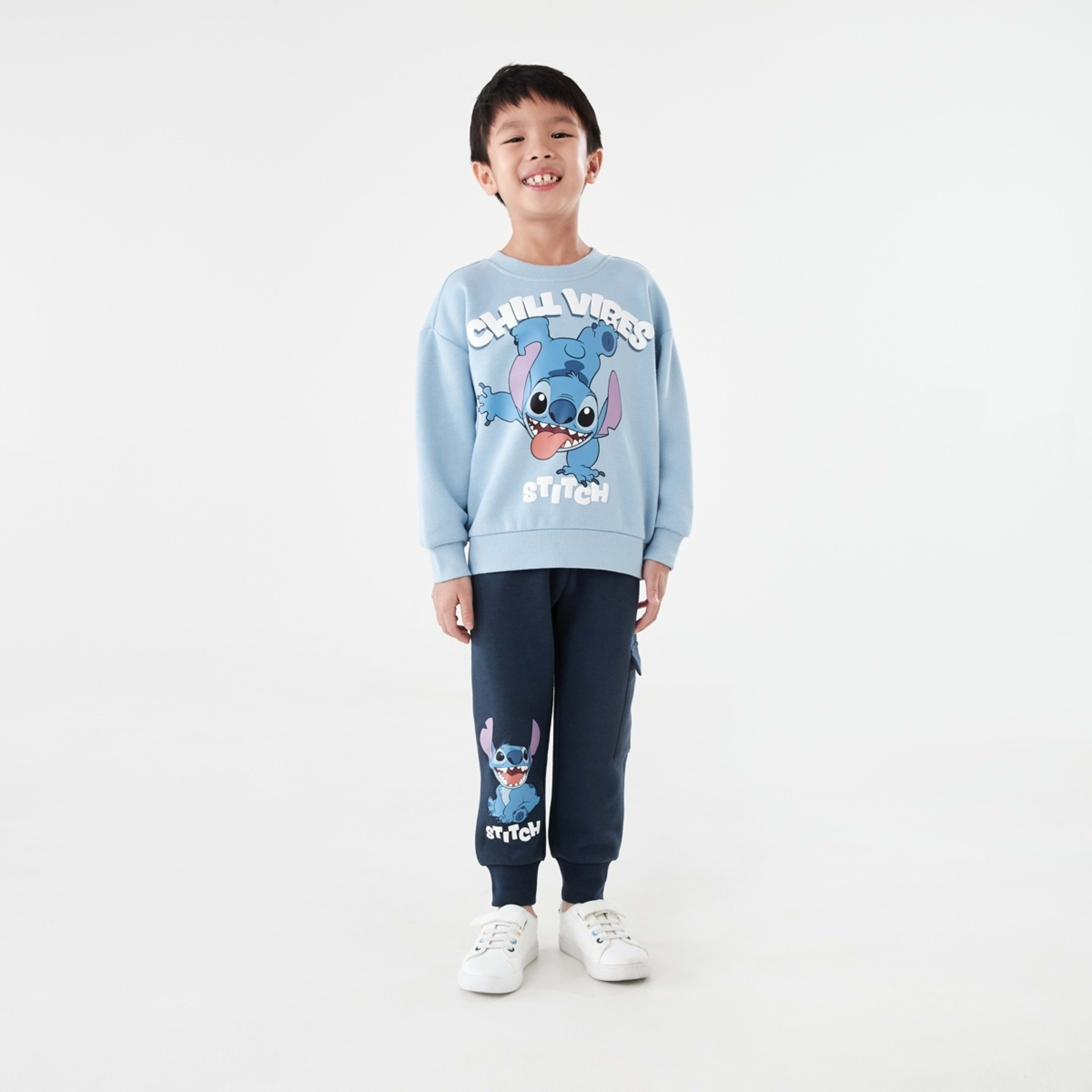 5 Lilo and Stitch License Oversized Print Crew Neck Sweatshirt Lilo Stitch Chill Vibes, 5 of 8