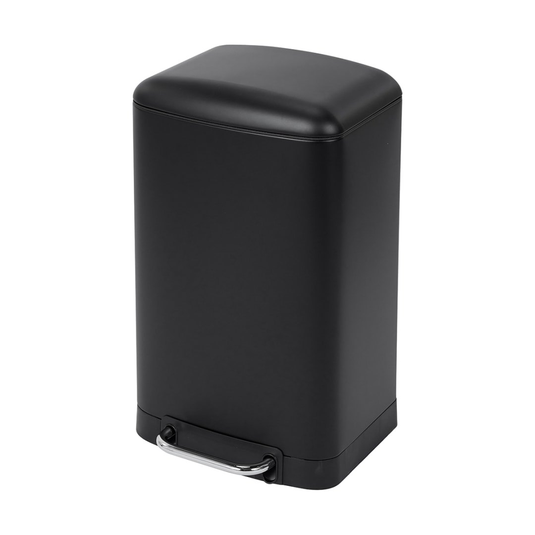 30L Rectangular Pedal Bin Matte Black Kmart