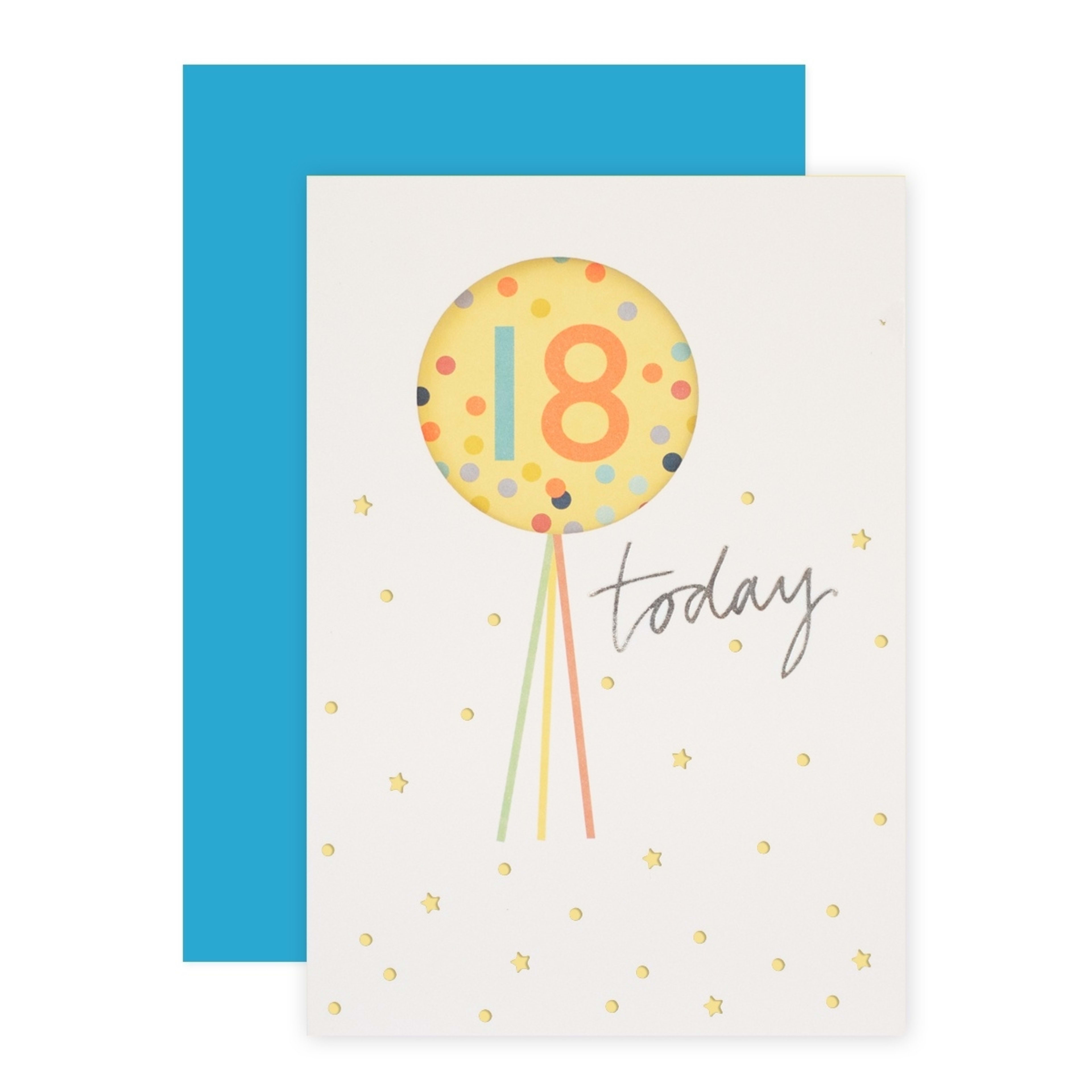 1 Connections from Hallmark 18th Birthday Card - Confetti and Stars