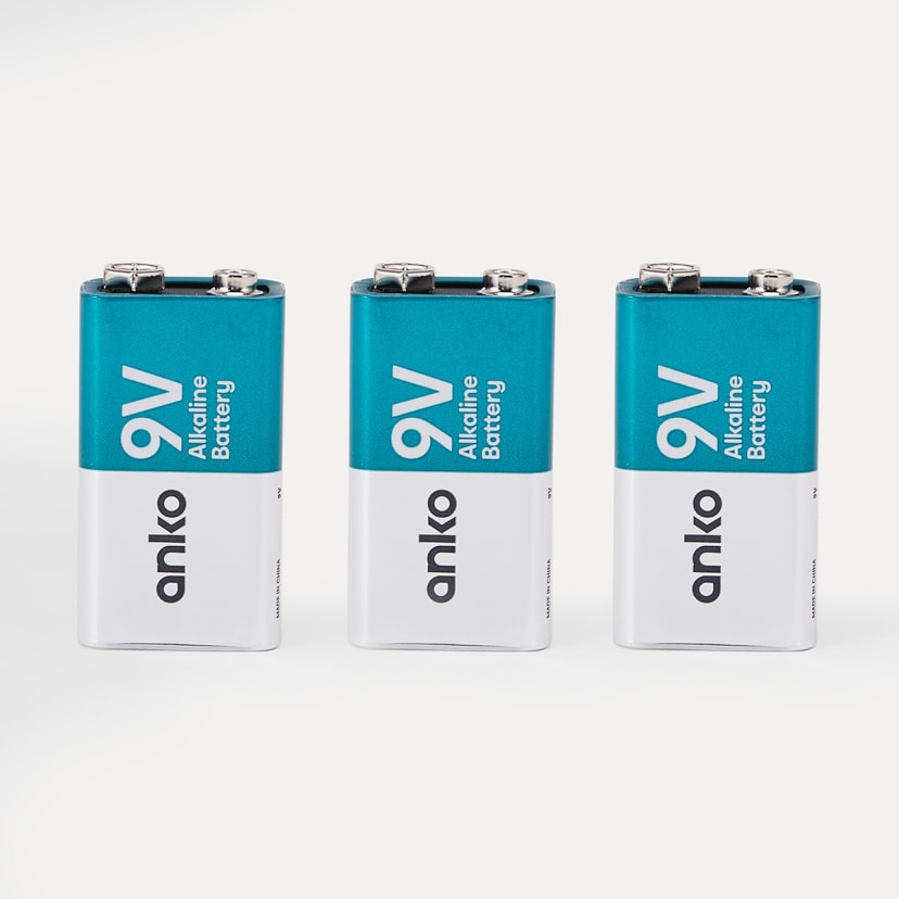 3 Pack 9V Alkaline Batteries Kmart