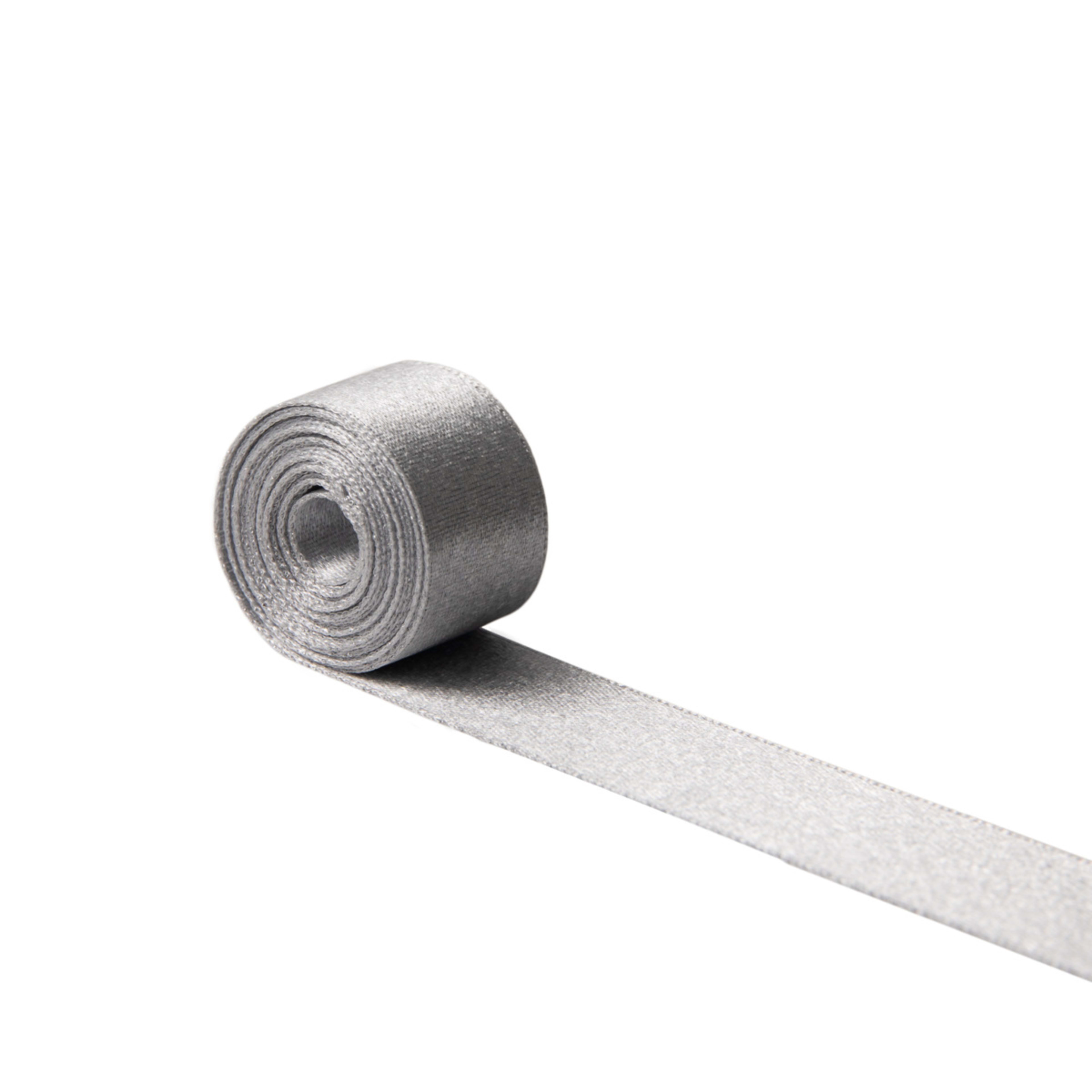 1 Hallmark Multi-Occasion 2m Fabric Ribbon - Silver Look