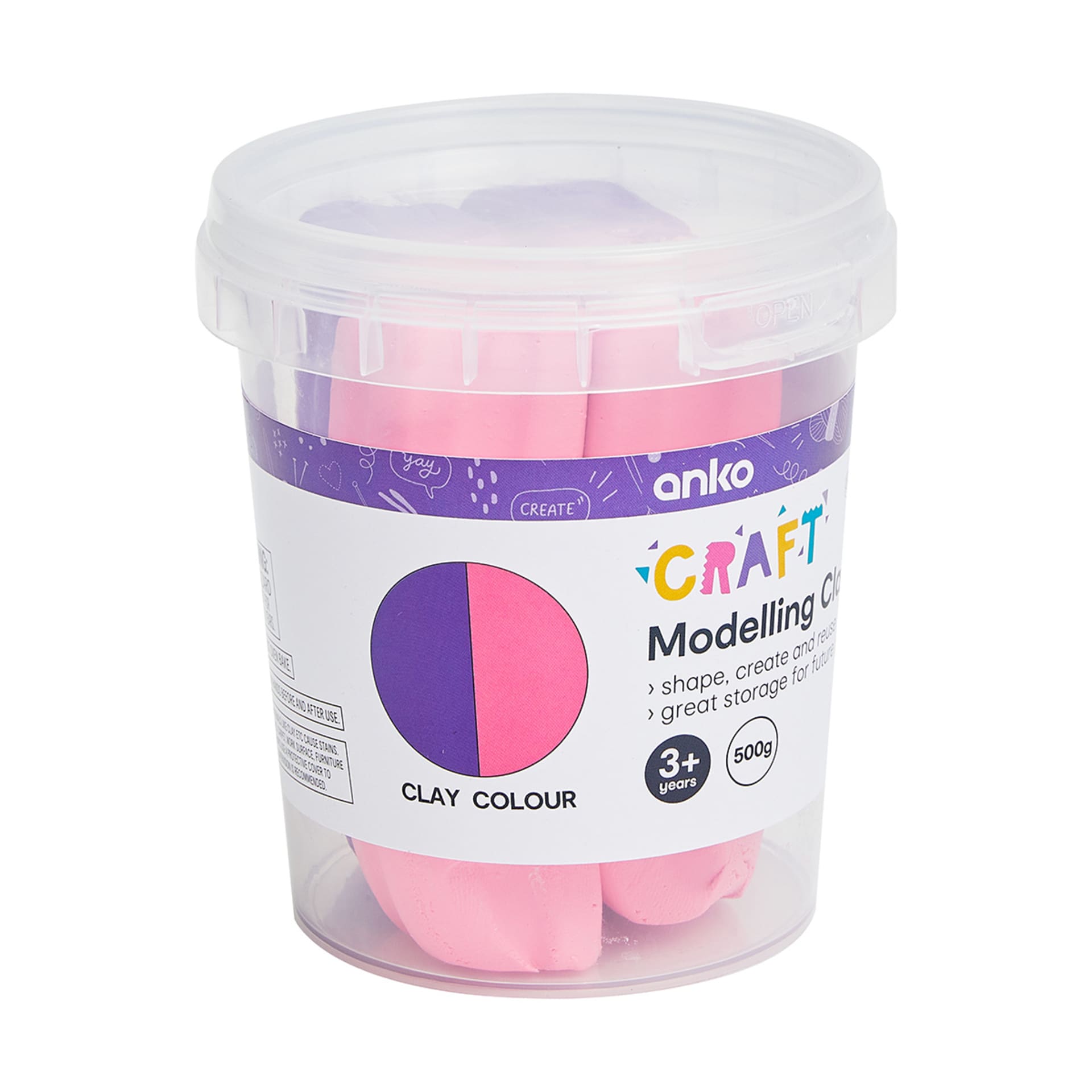 Modelling Clay Purple and Pink Kmart