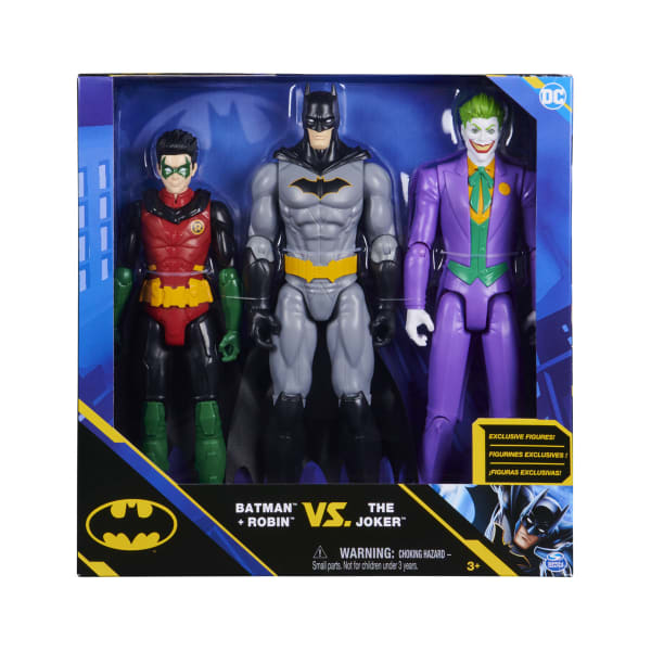 3 Pack DC Batman + Robin vs The Joker 12in. Action Figure Set - Kmart