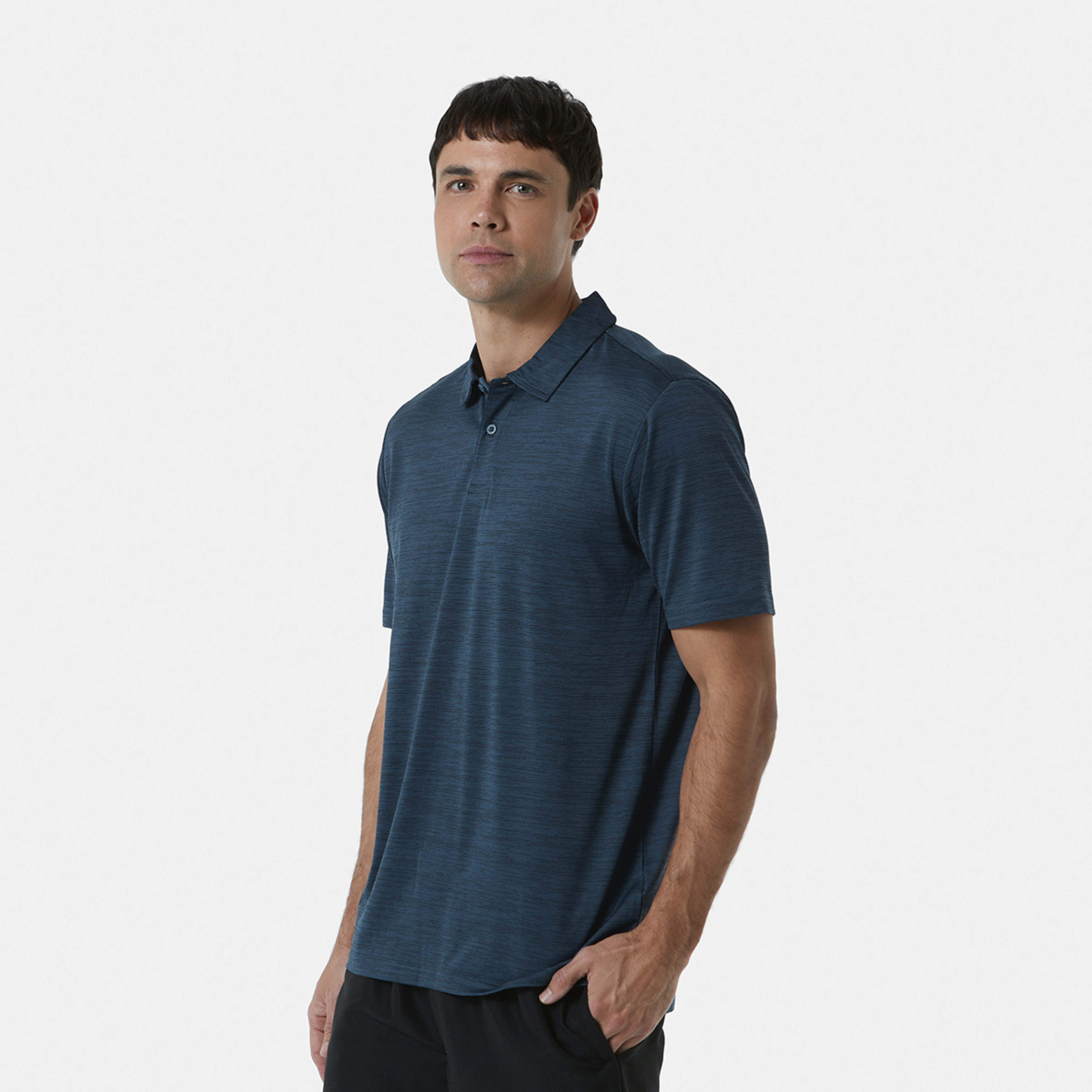 2 Active Mens Cationic Polo Shirt Navy Core, 2 of 5