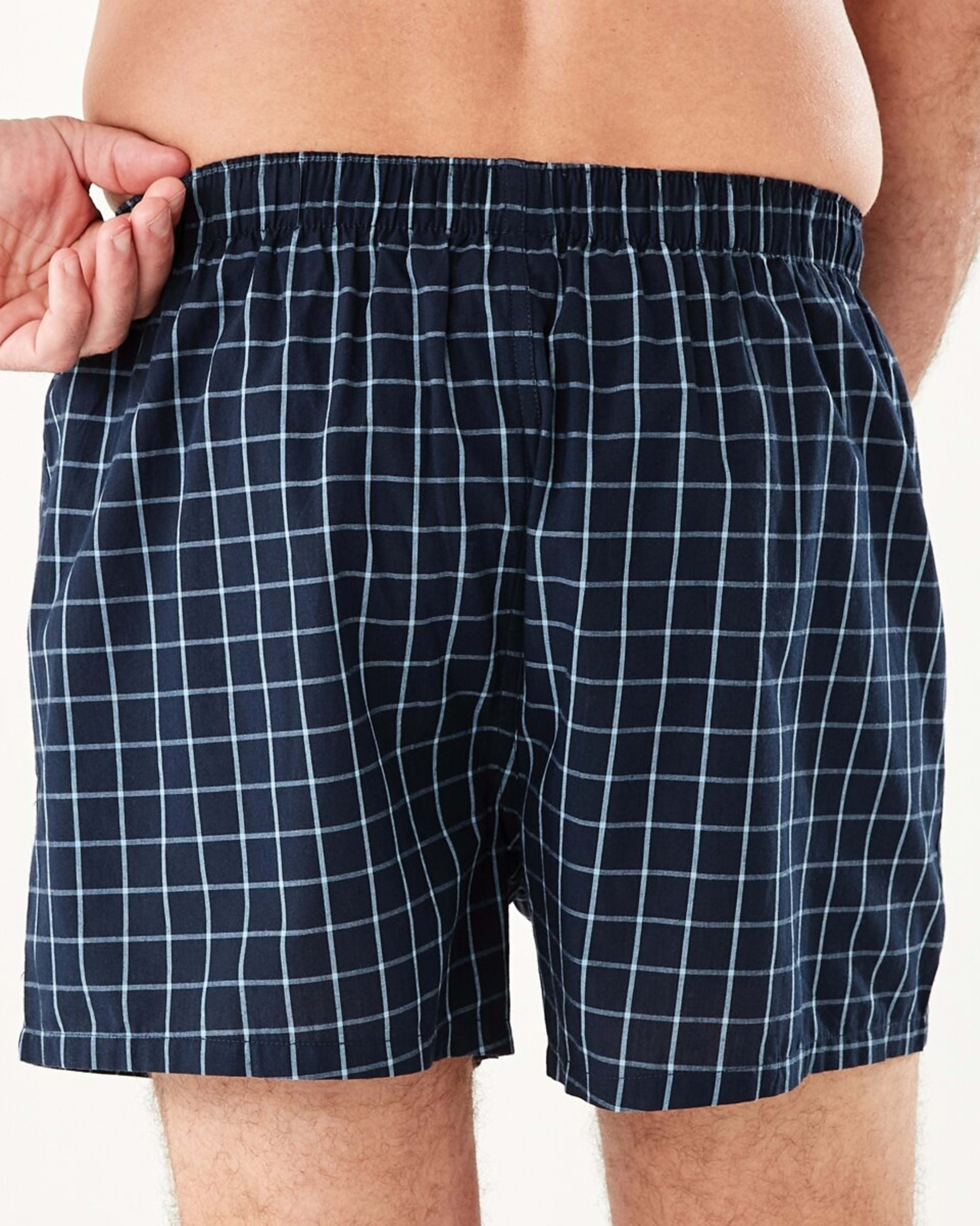 6 3 Pack Alpha Classic Woven Boxers Banking Stripe Black Iris, 6 of 8