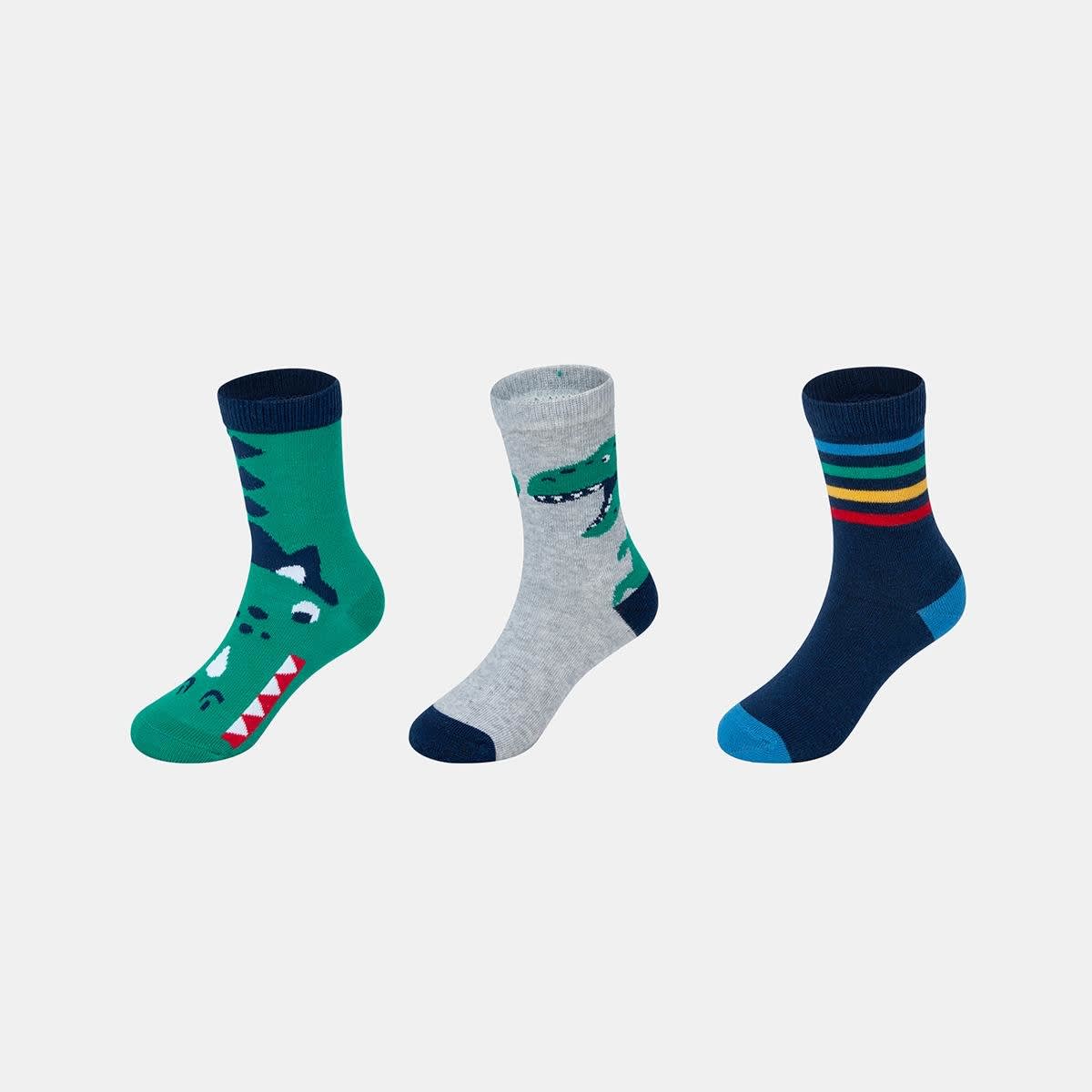 3 Pack Ribbed Crew Socks Kmart