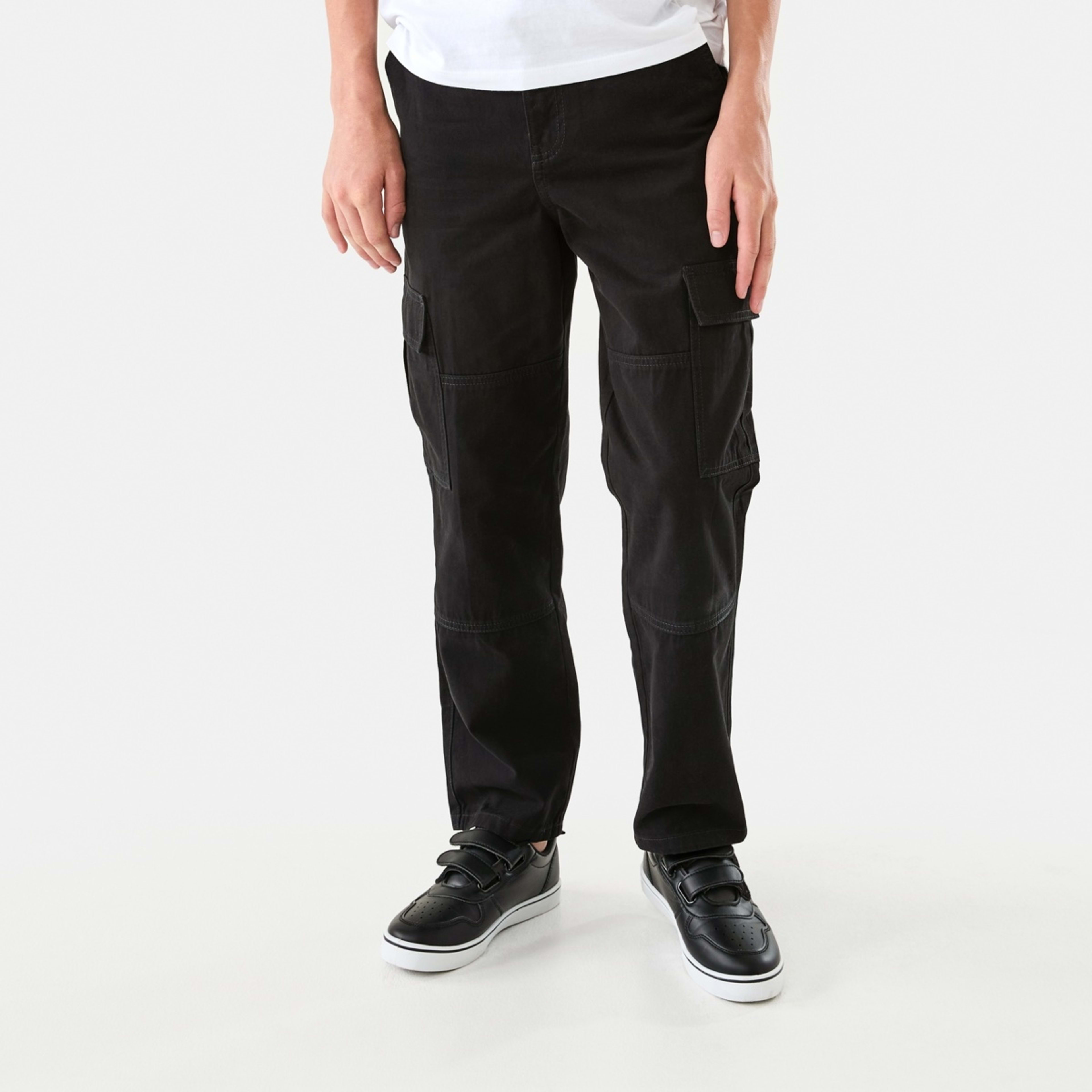 1 Fixed Waist Cargo Pants Black, 1 of 8