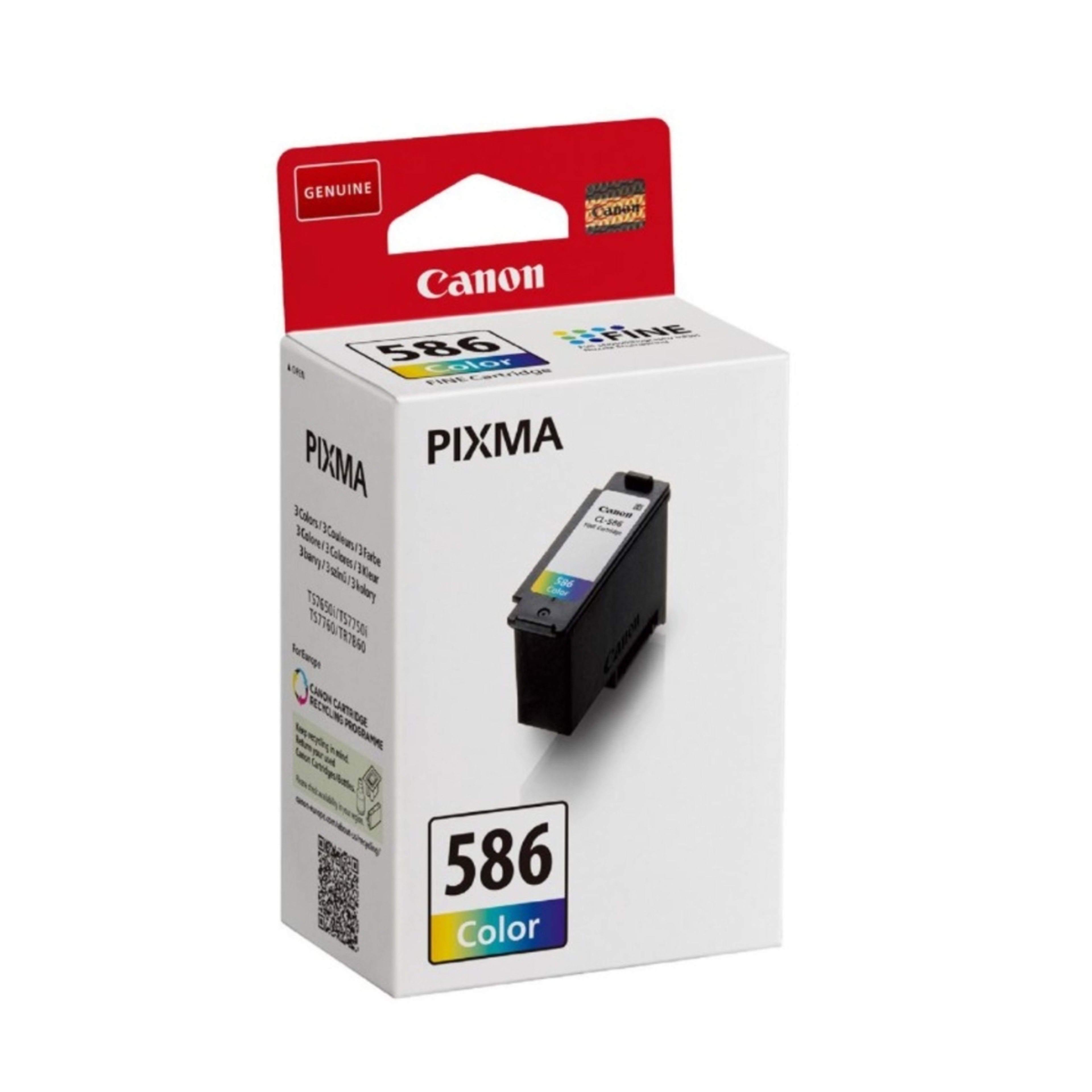2 Canon Pixma 586 Colour Fine Ink Cartridge -  Tri Colour, 2 of 3