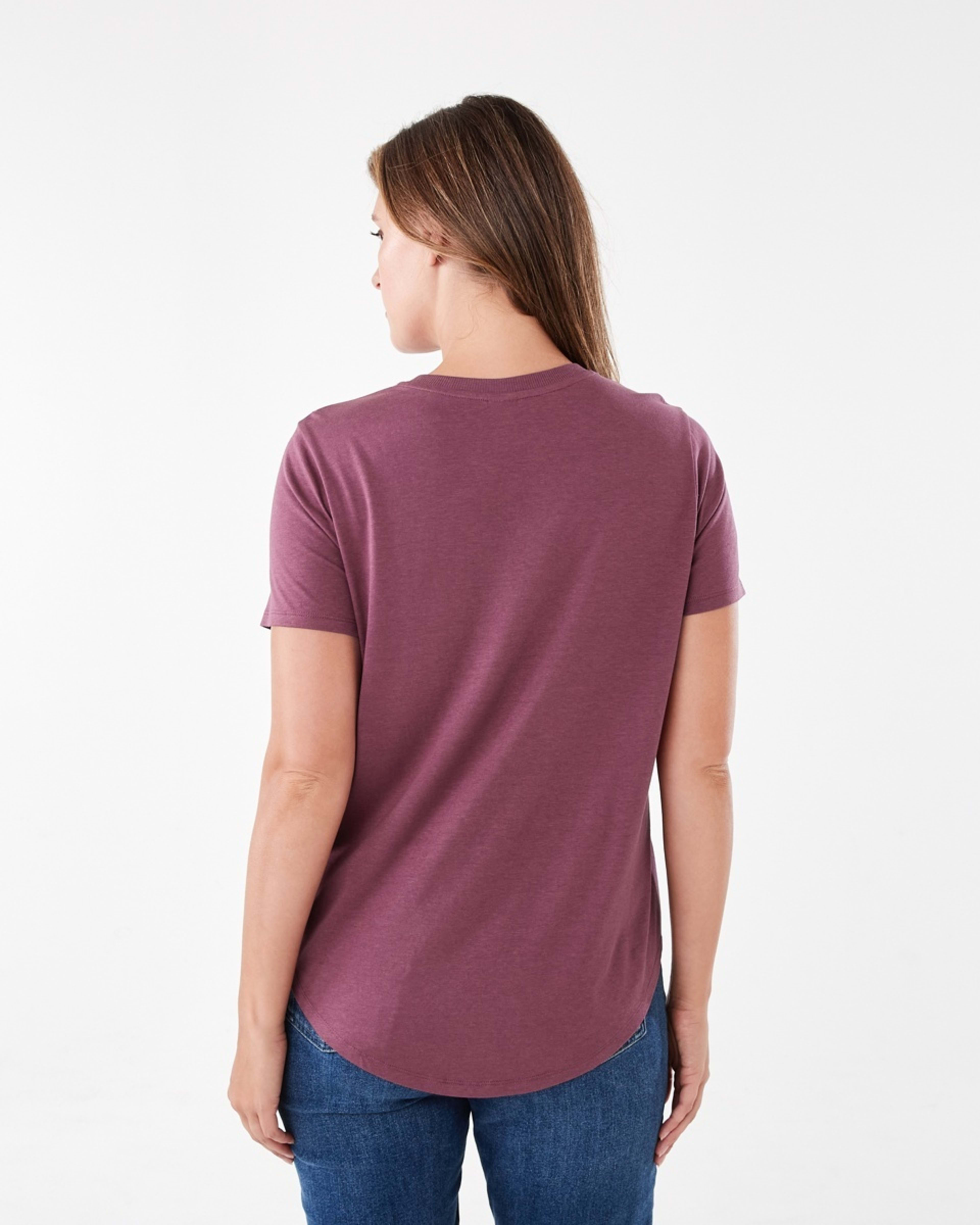 3 Short Sleeve Cotton Modal T-shirt CRUSHED BERRY, 3 of 5