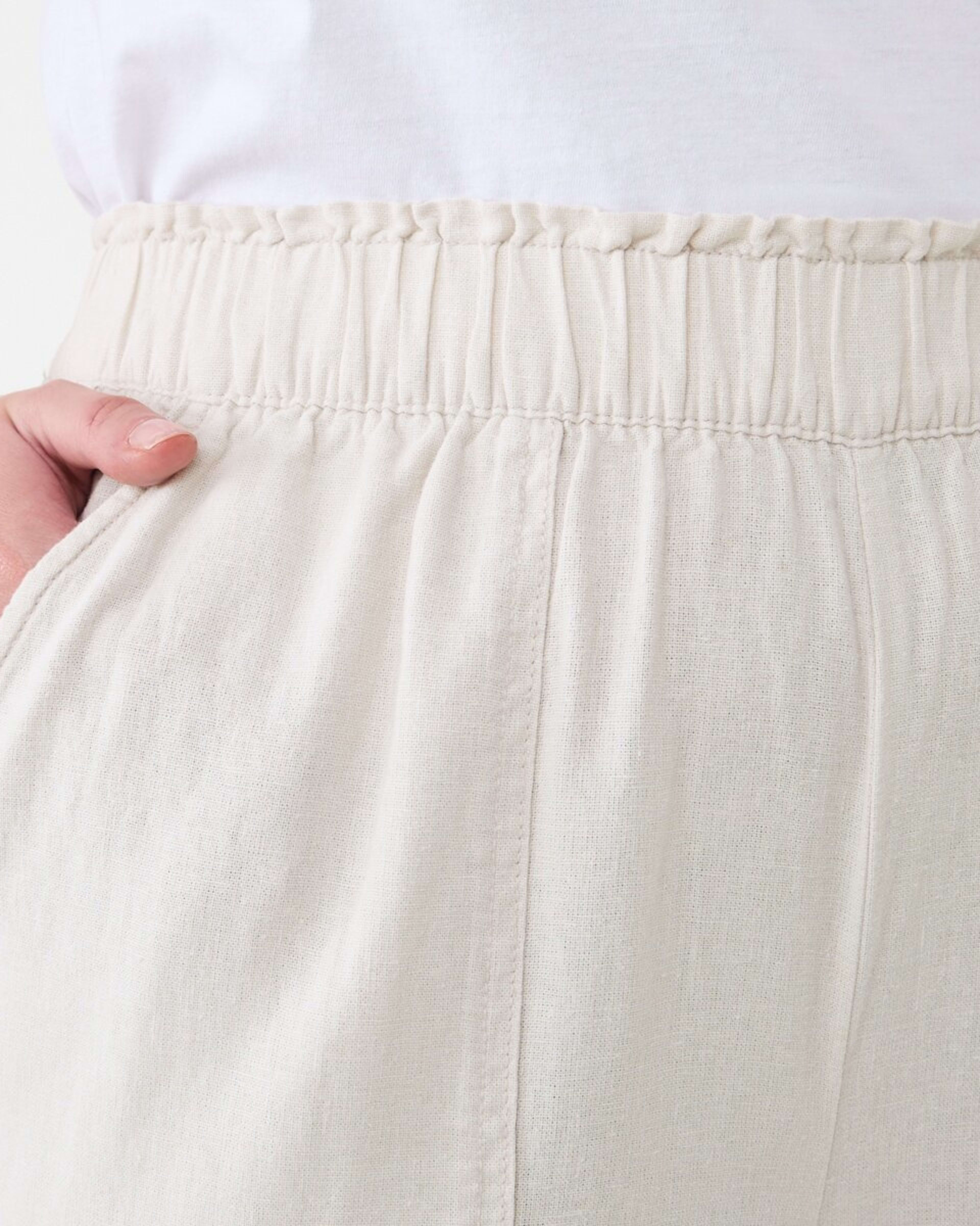 4 Linen Blend Culottes NATURAL BEIGE, 4 of 5