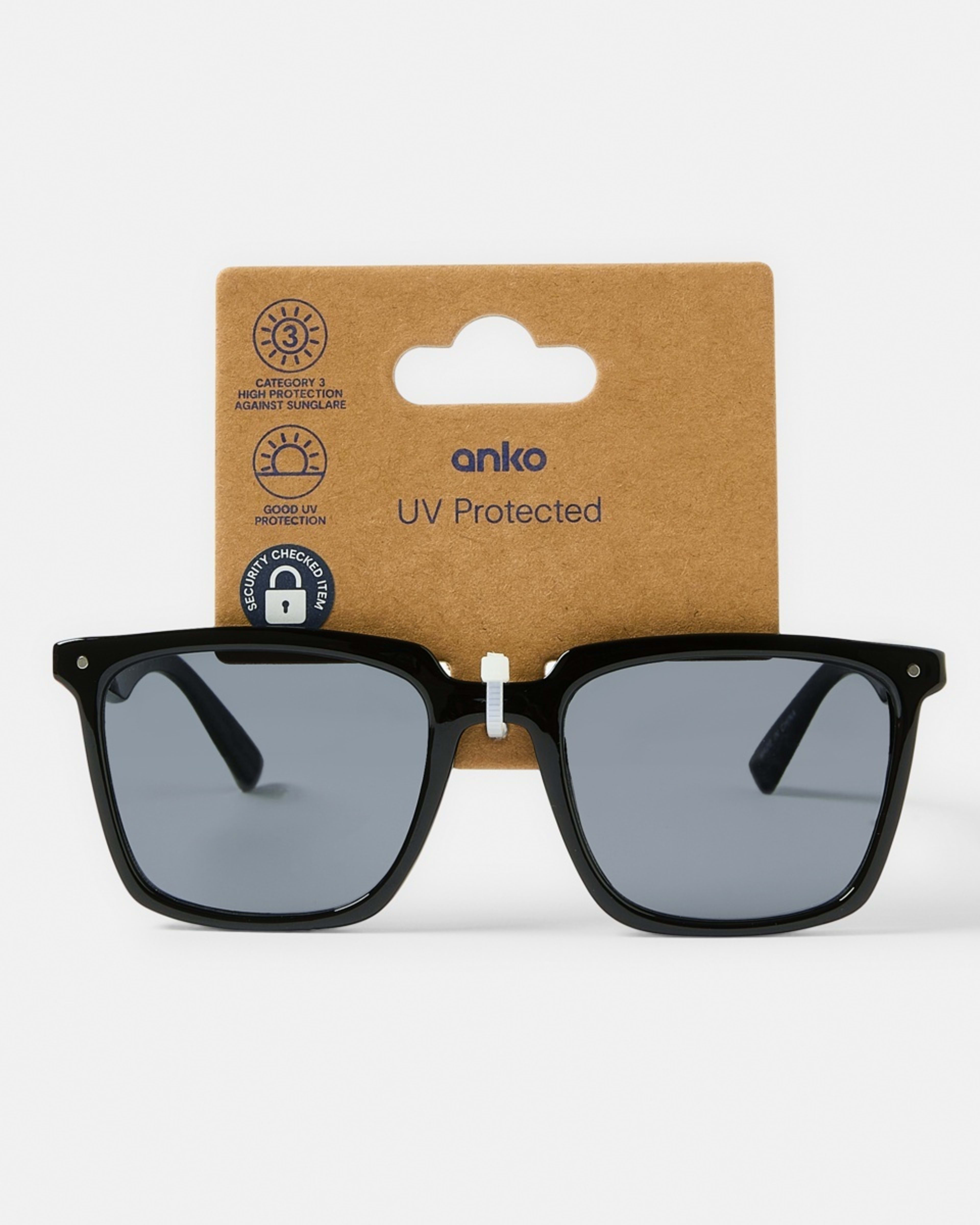 6 Classic D Frame Sunglasses Black, 6 of 6