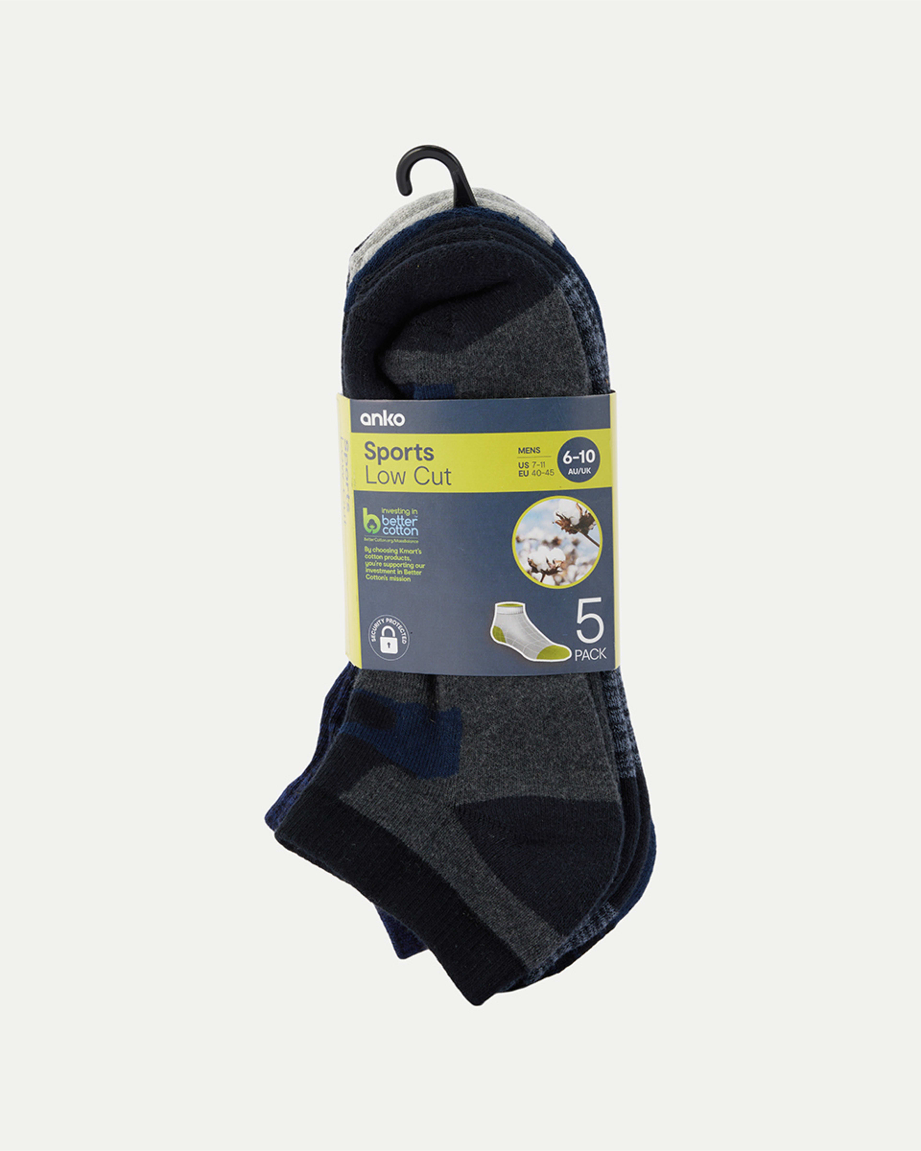 3 5 Pack Low Cut Sport Socks CAMO STRIPE SPACE GREY, 3 of 3