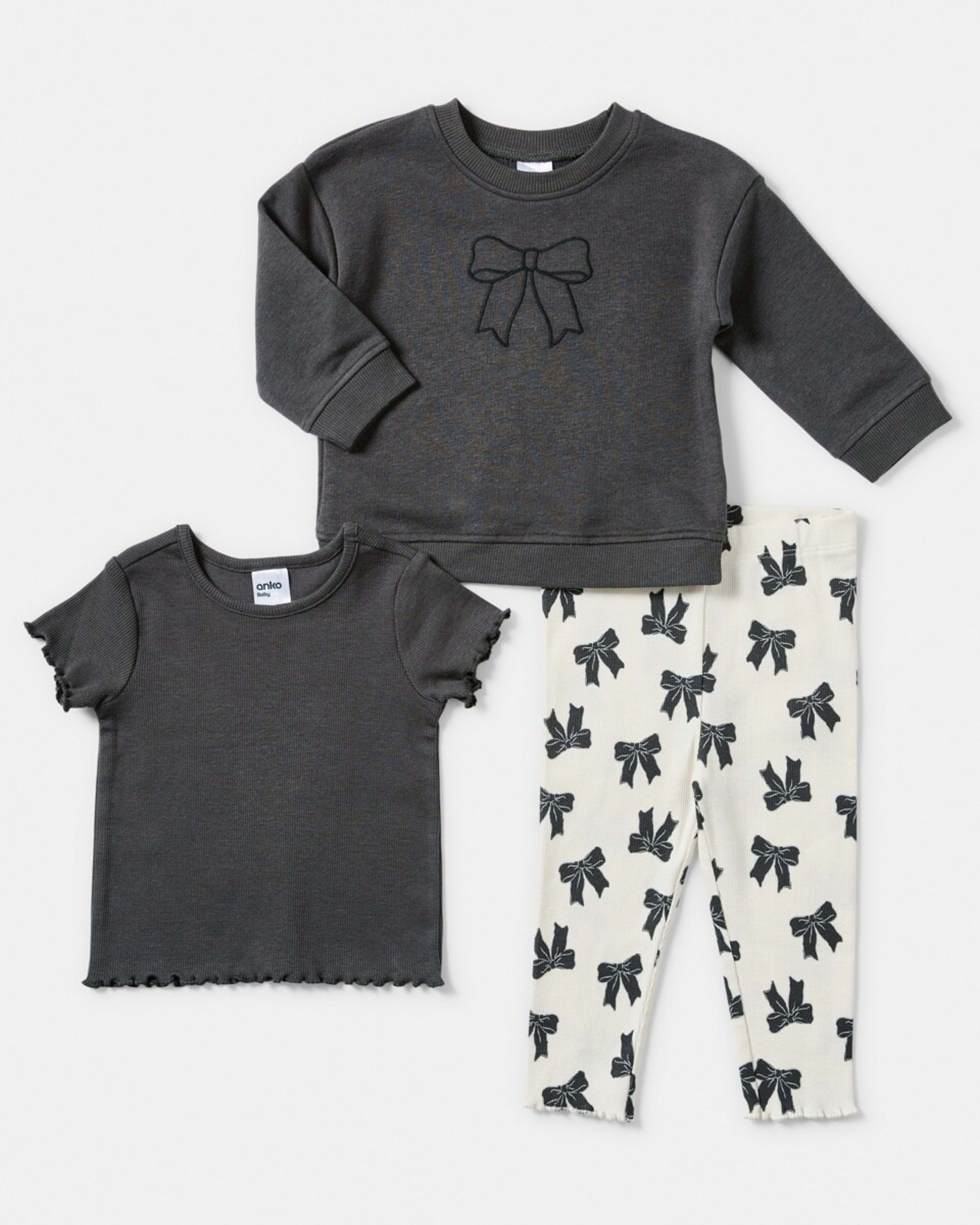 1 3 Piece Transeasonal Set ASPHALT BOWS