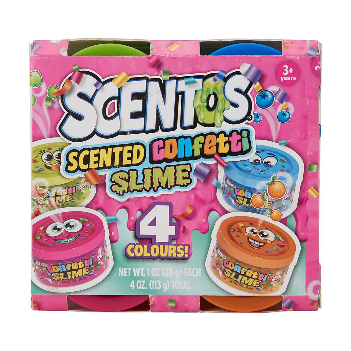 4 Pack Scentos Scented Confetti Slime - Kmart