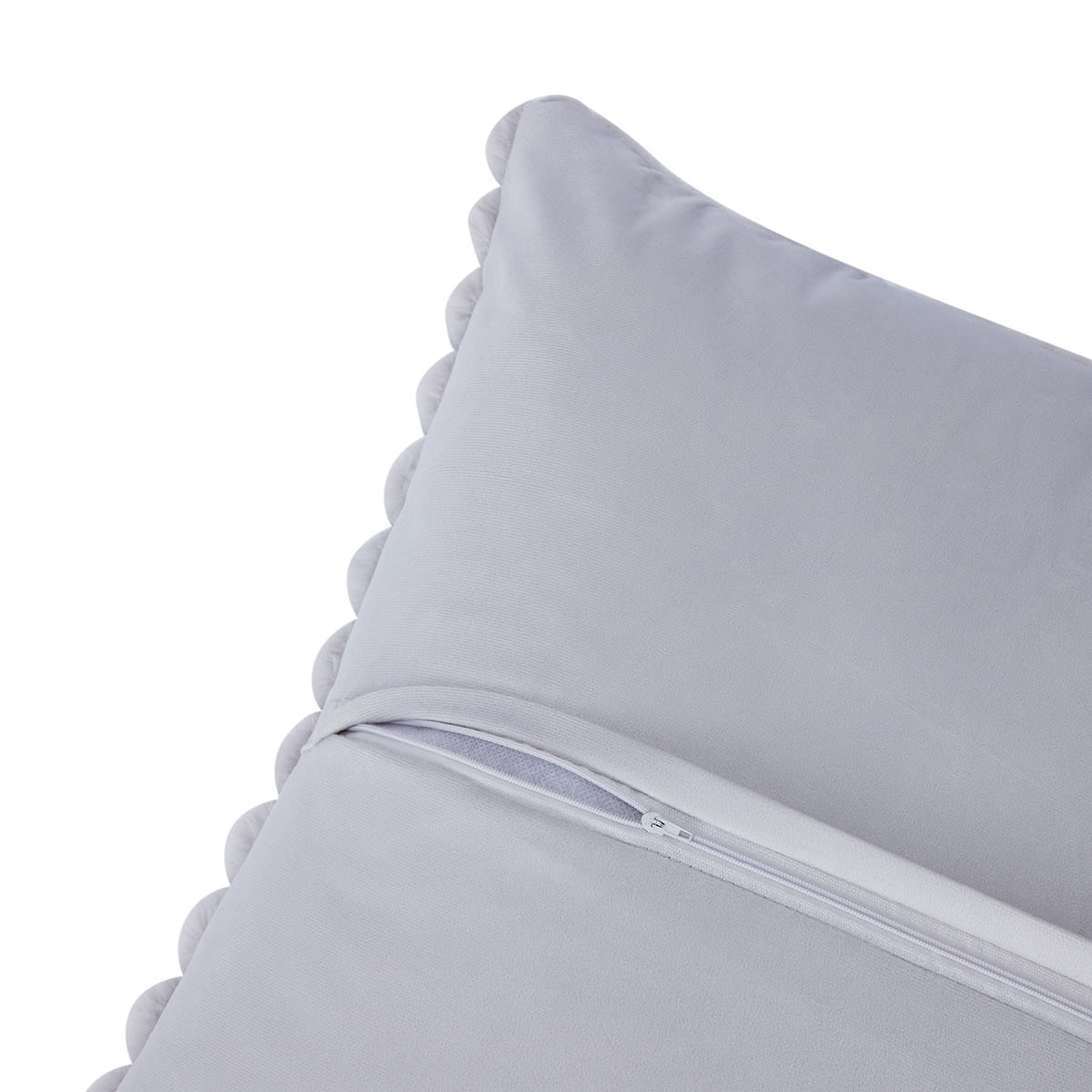 60cm Coco Faux Fur Cushion Grey Kmart