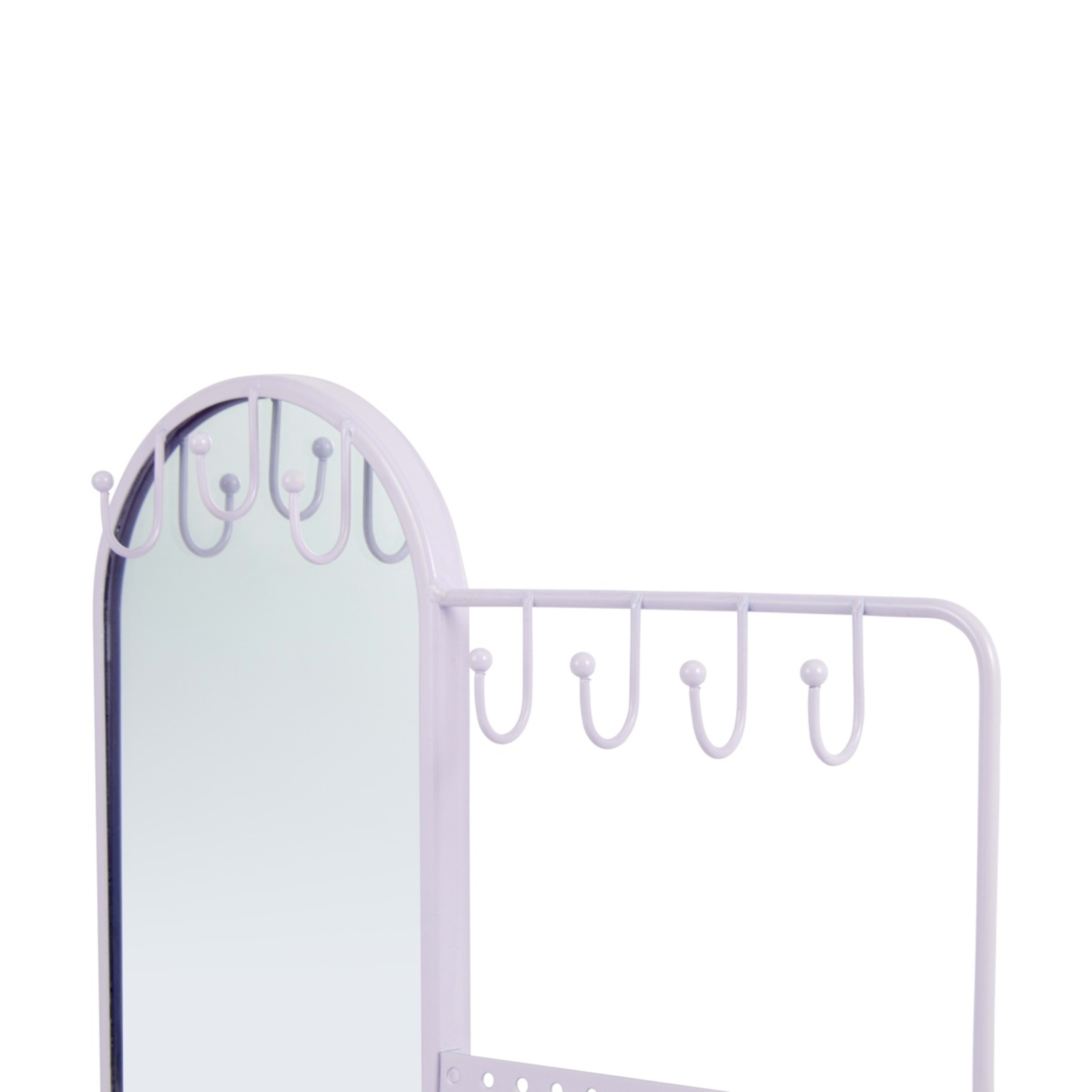 5 Jewellery Storage with Mirror - Lilac, 5 of 7