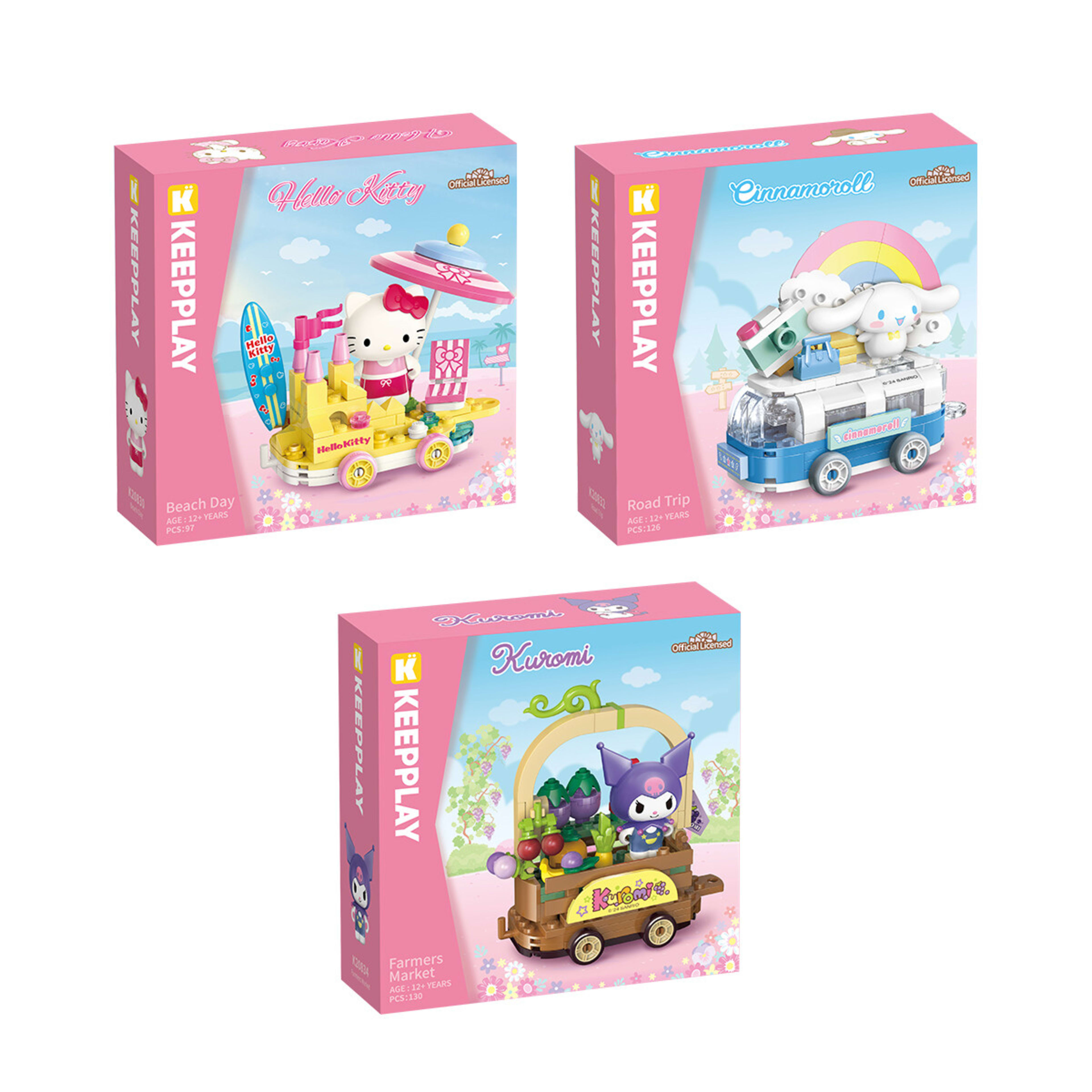 1 Keepplay Hello Kitty Sanrio Characters & Vehicle Playset - Assorted