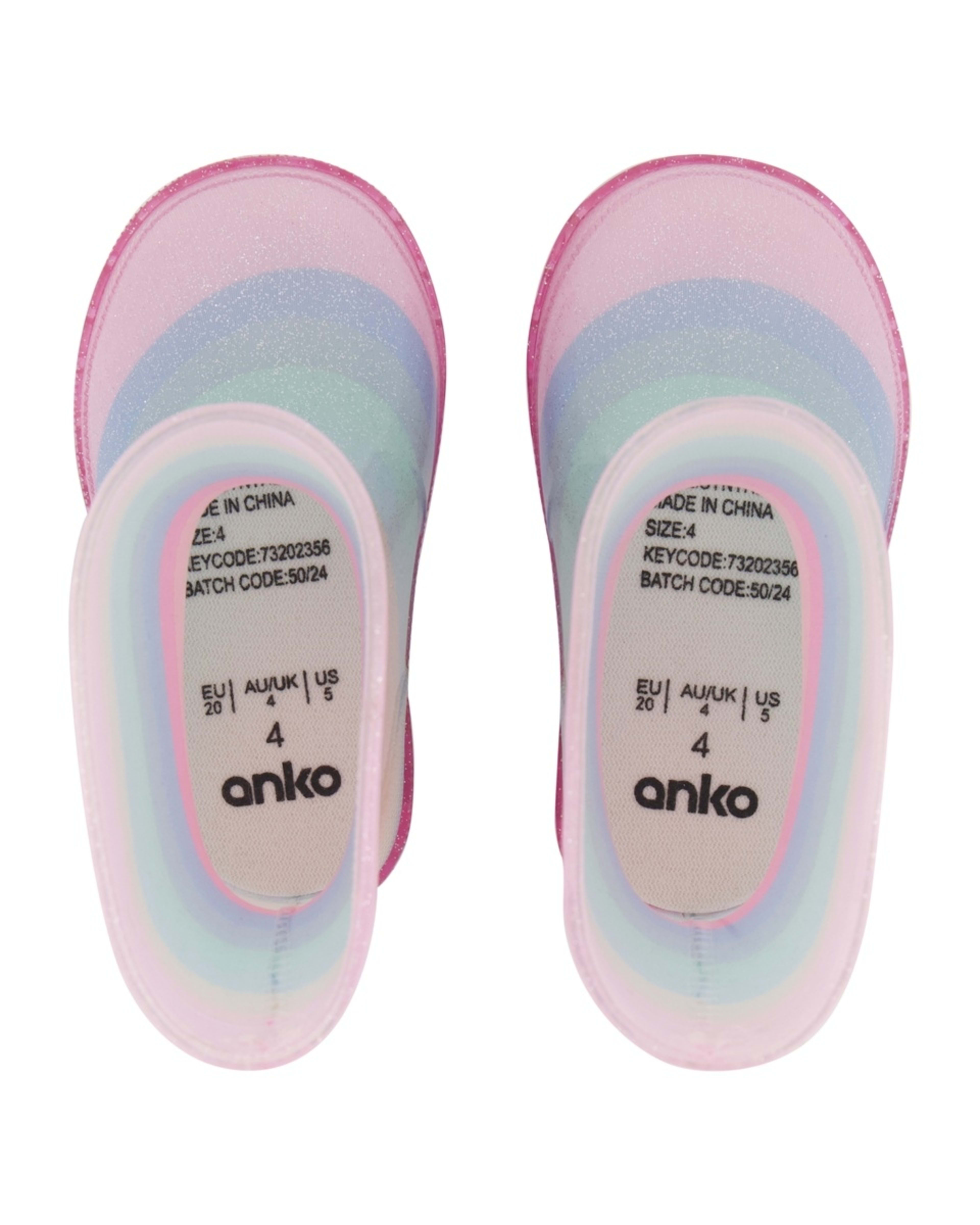 3 Baby Light Up Rainboots Rainbow Ombre, 3 of 5