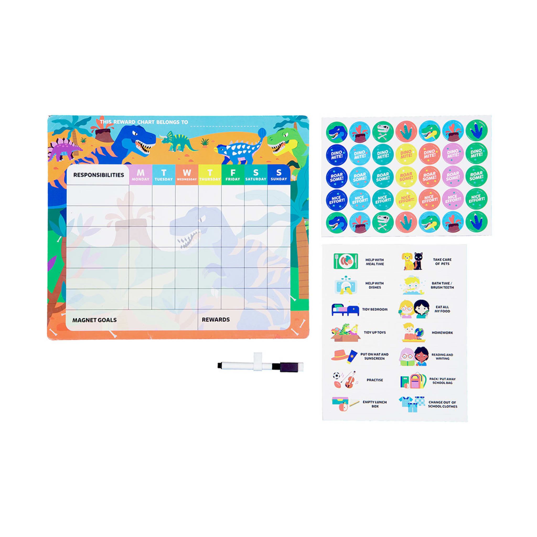 Reward Chart Daily Tasks Dinosaur Kmart NZ