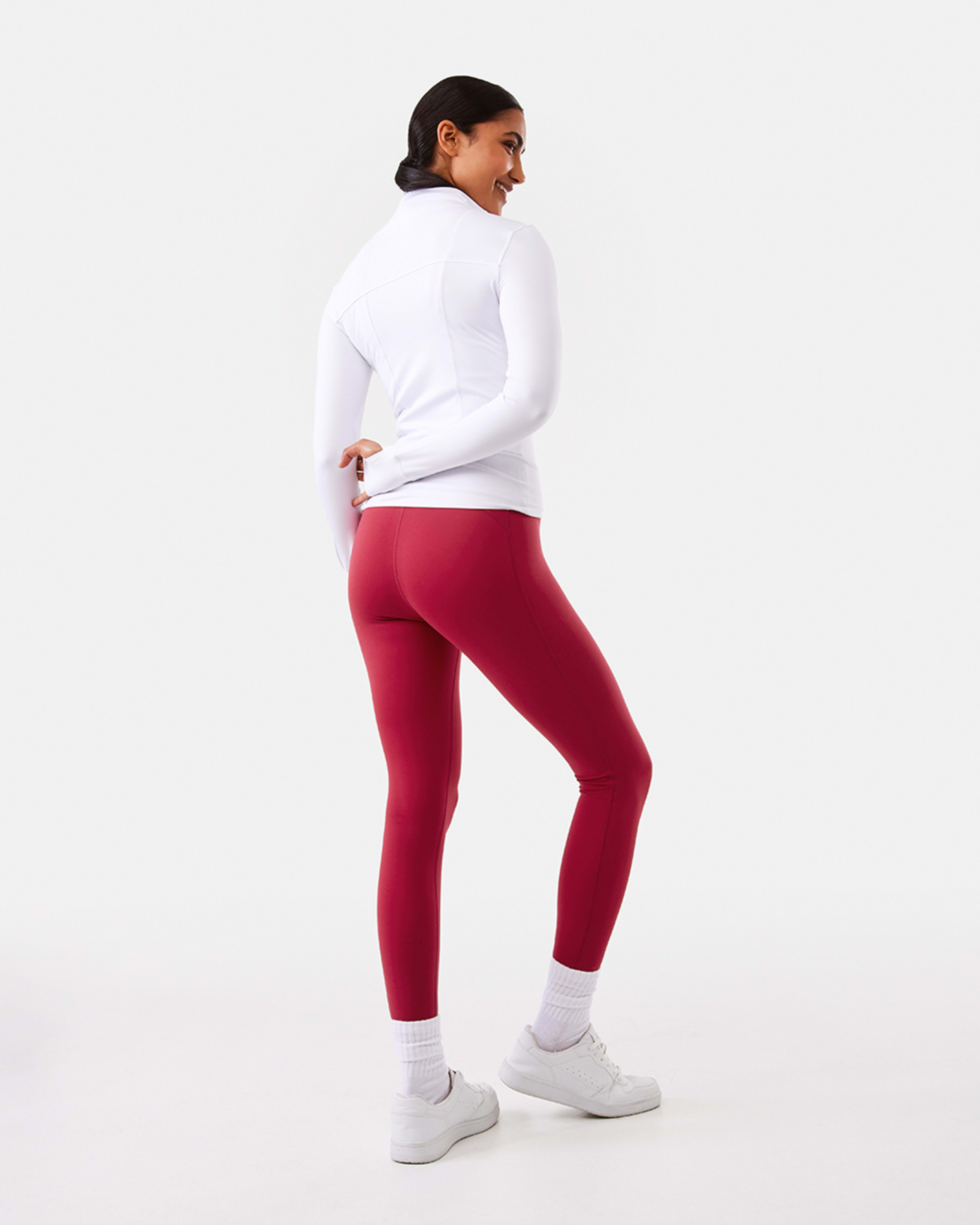 6 Active Womens Long Sleeve Ultrasoft Jacket WHITE, 6 of 10