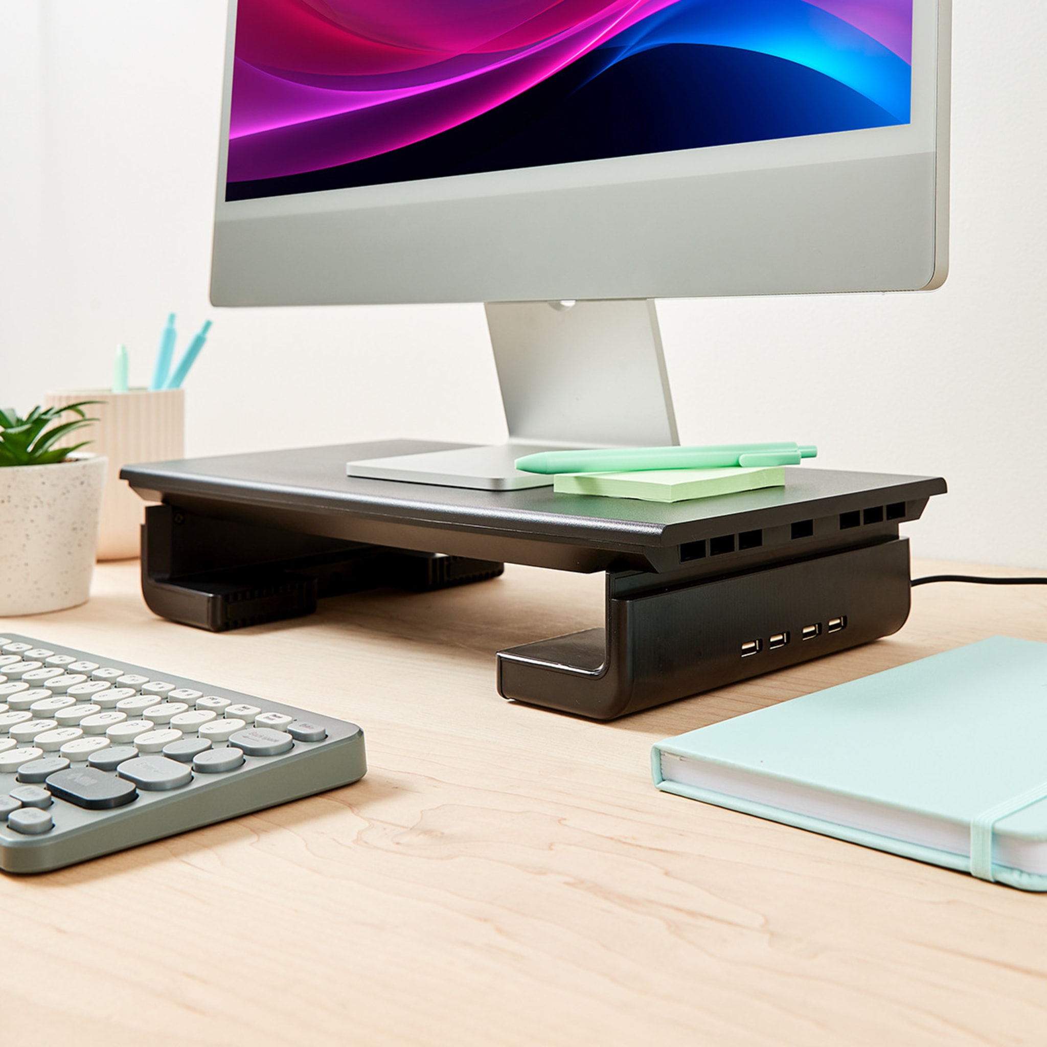 Monitor Stand with USB Hub Kmart