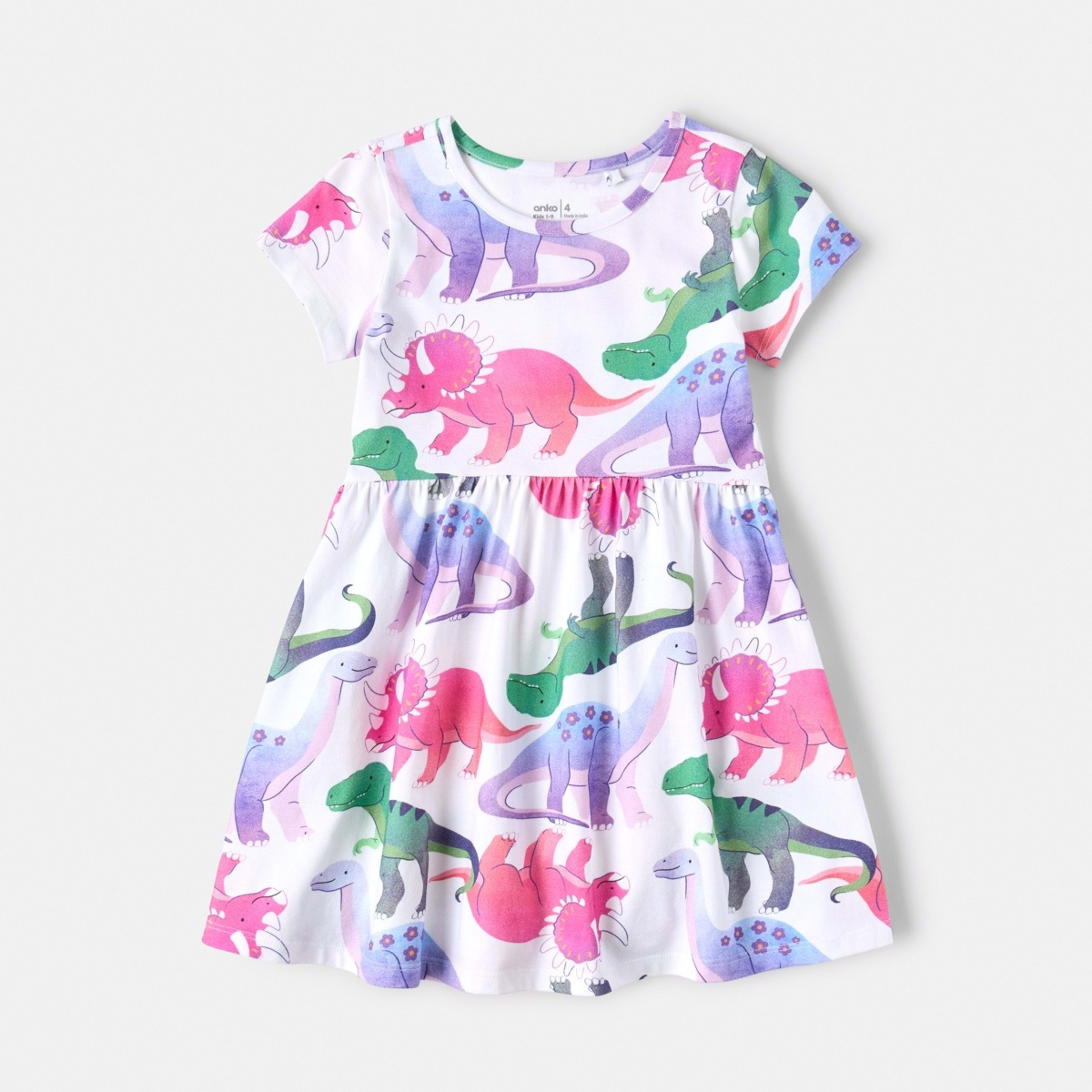 8 Jersey Dress Joyful Dinos White, 8 of 10