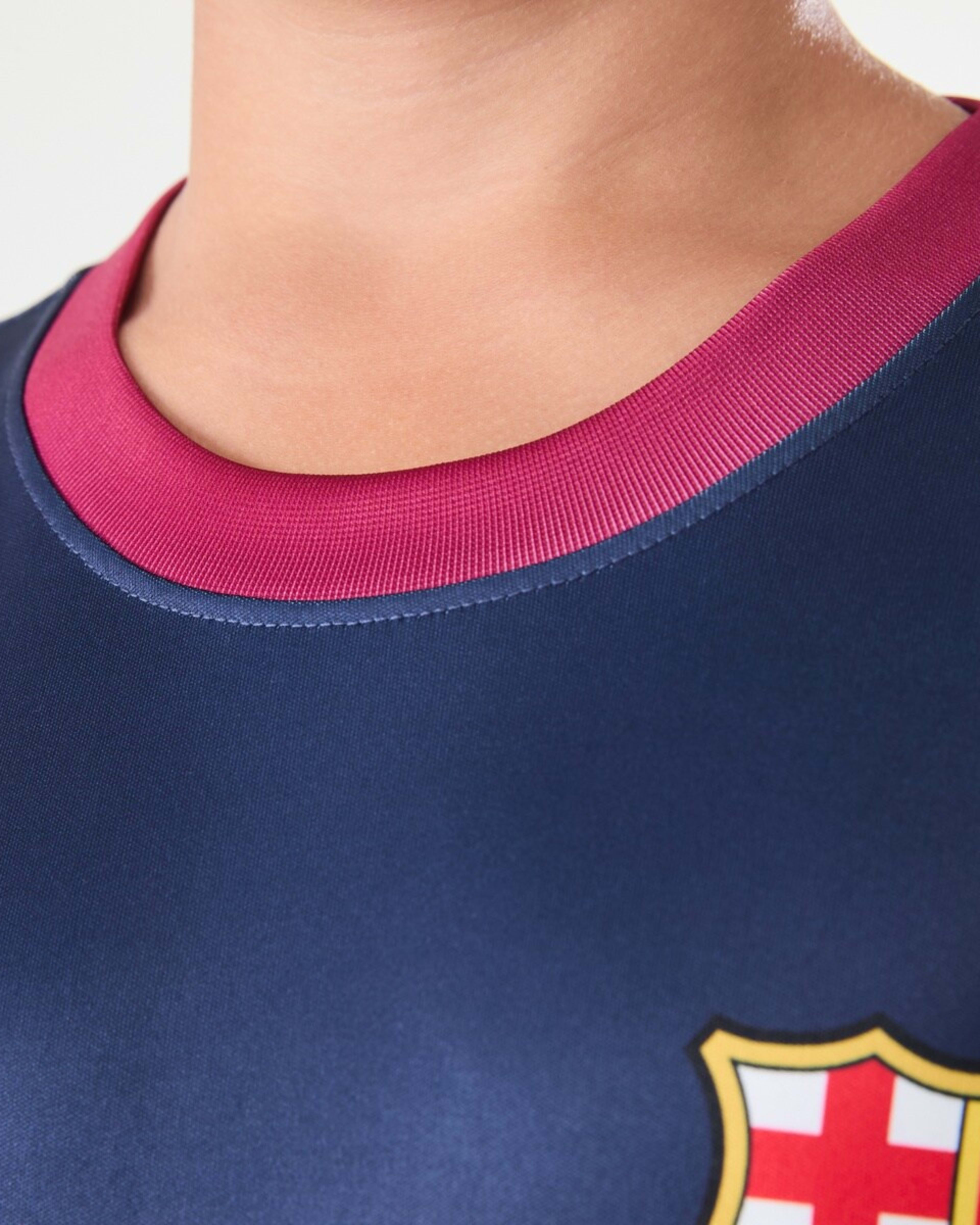 5 Official Youth Barcelona Panel Jersey T-shirt Navy, 5 of 7