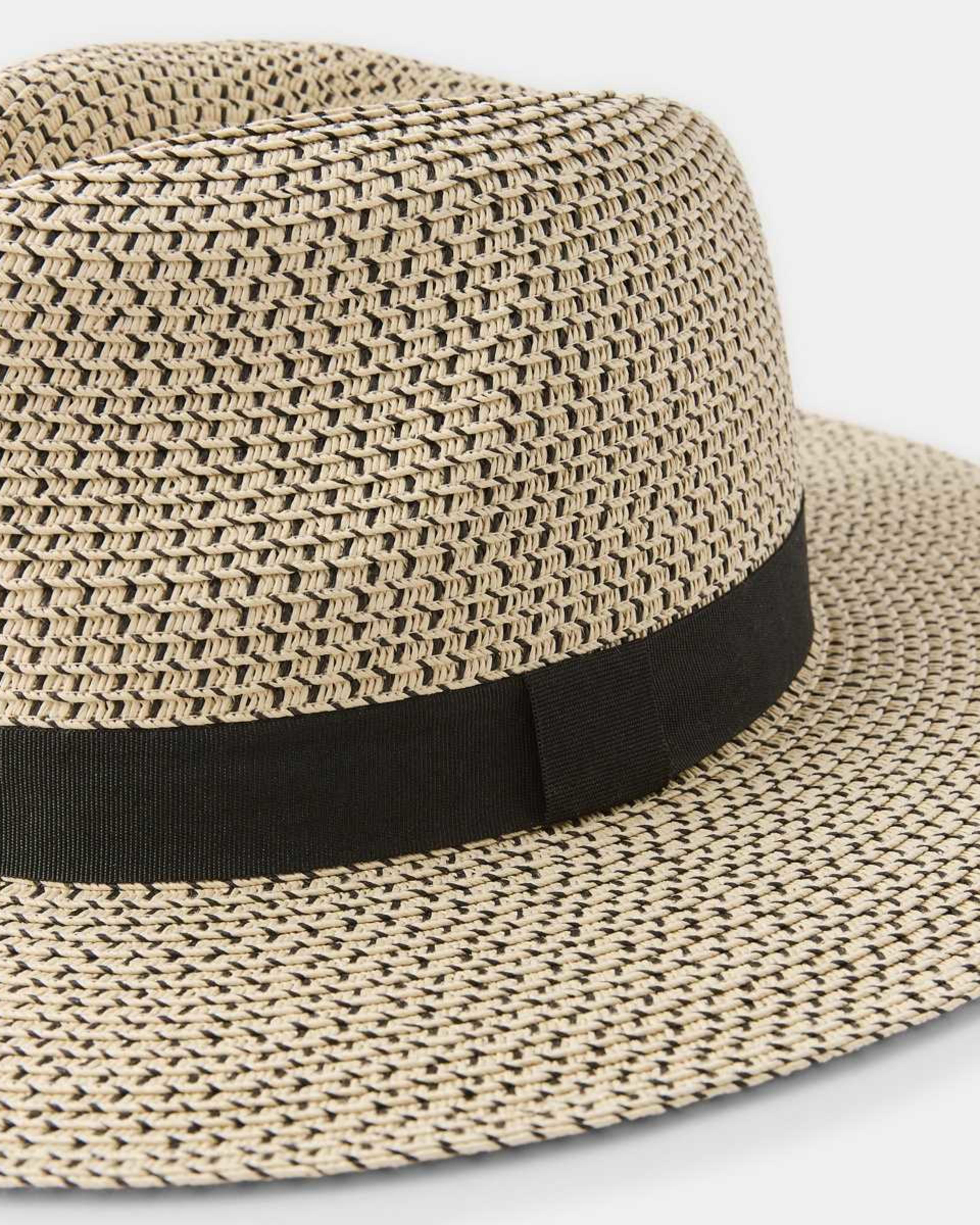 3 Melange Fedora Hat Natural, 3 of 5