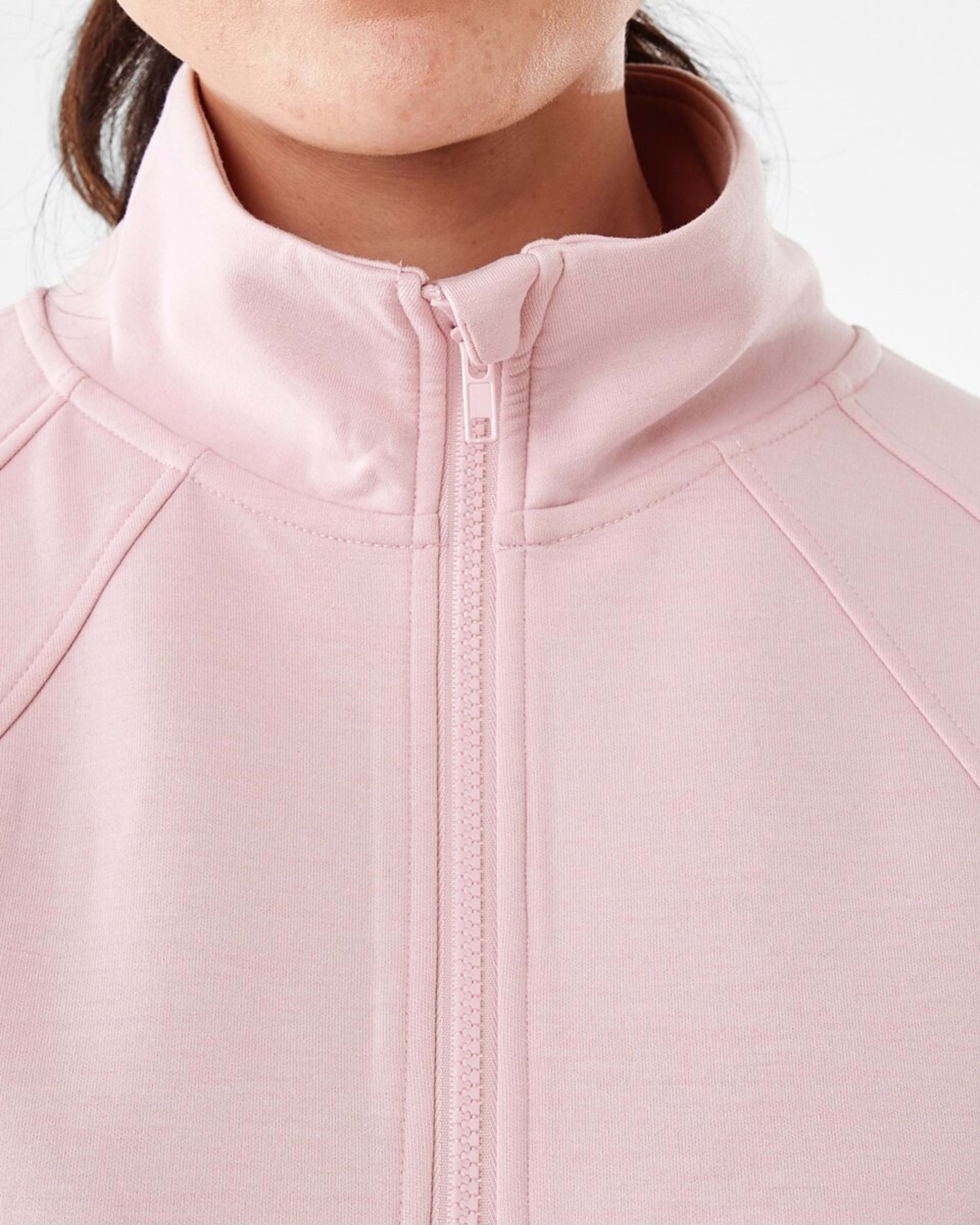 5 Active Womens Half Zip Long Sleeve Sweatshirt Qurtz Pink, 5 of 6