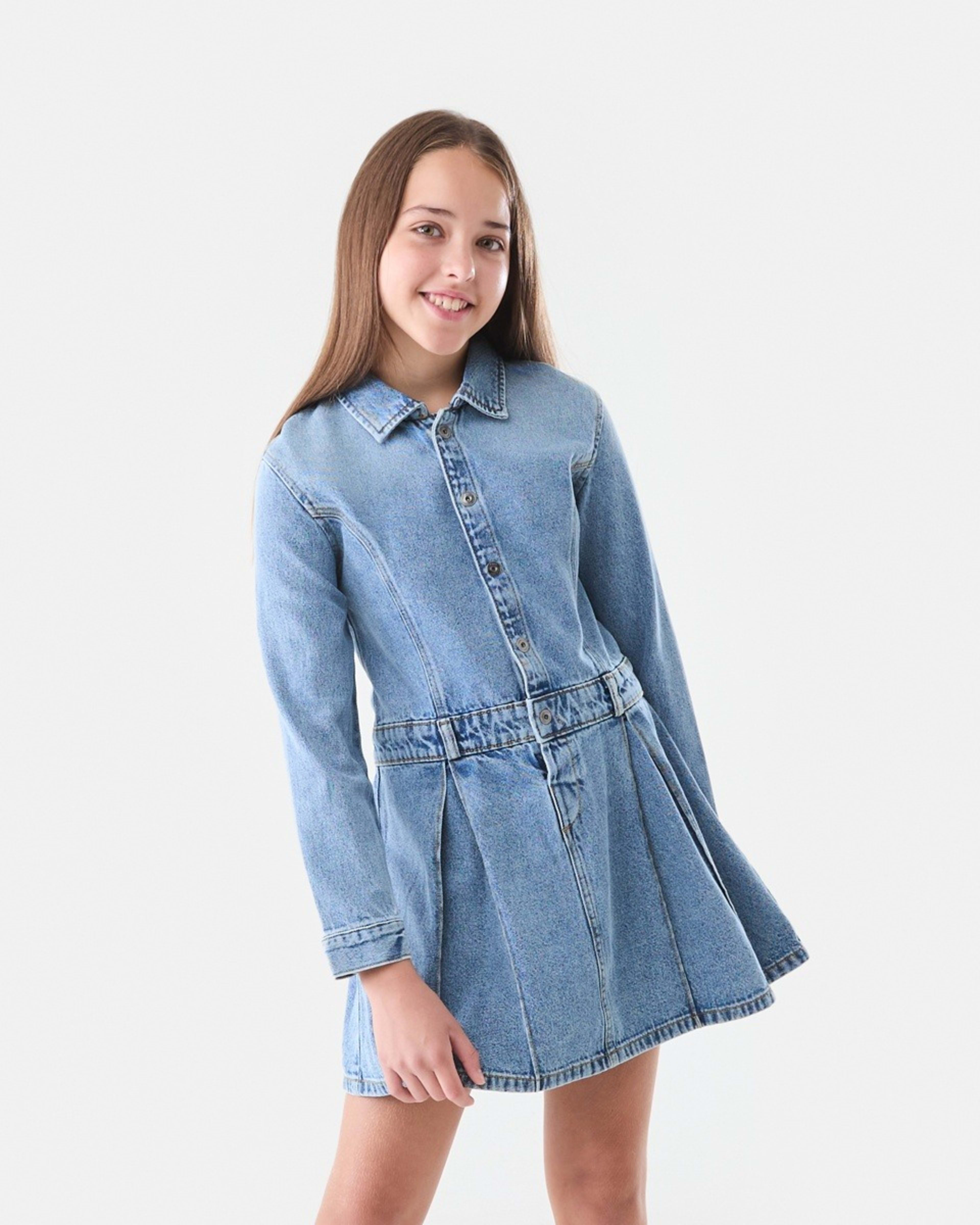 1 Denim Dress Mid Denim, 1 of 6