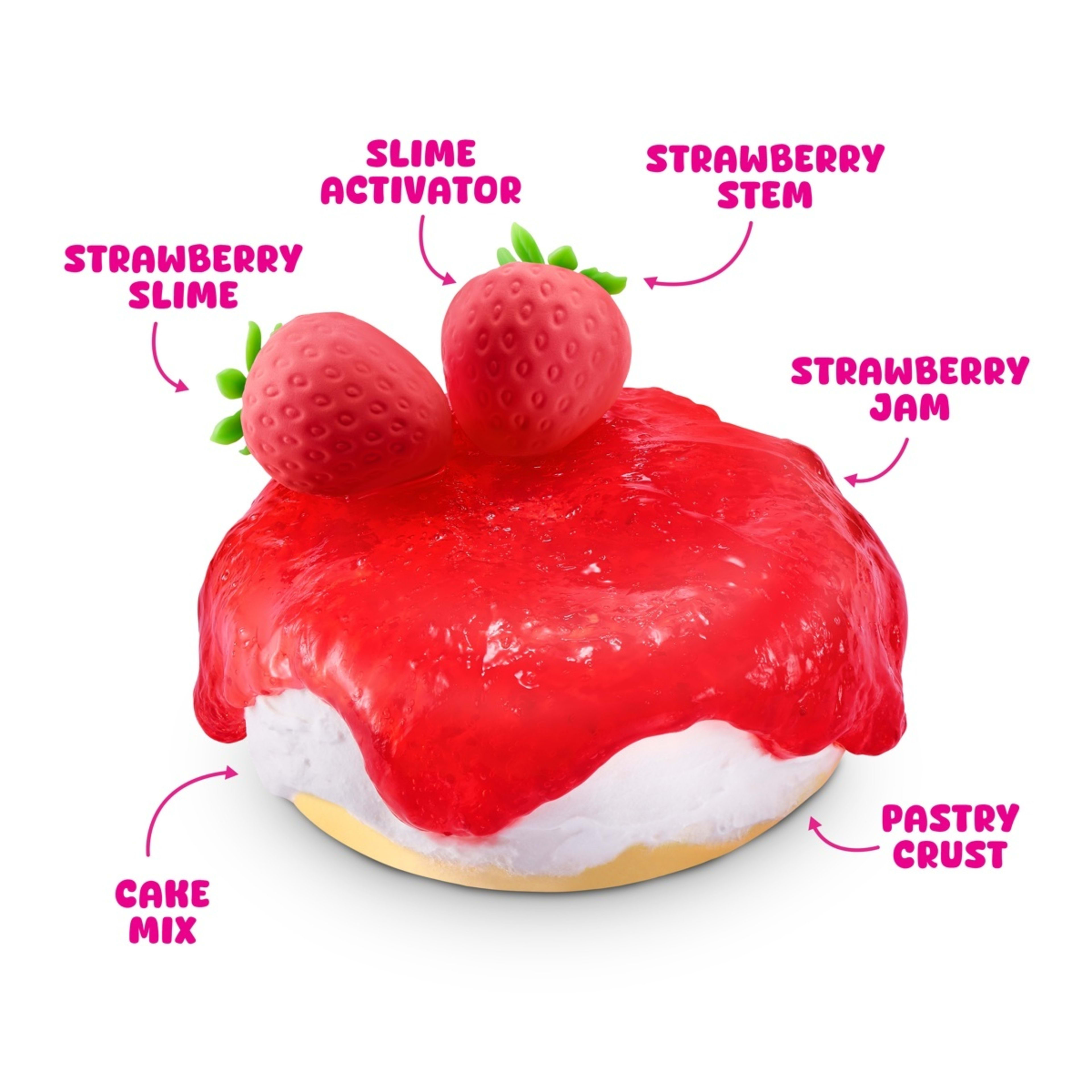 4 12 Piece Zuru Slime Mart Strawberry Cheesecake Playset, 4 of 8