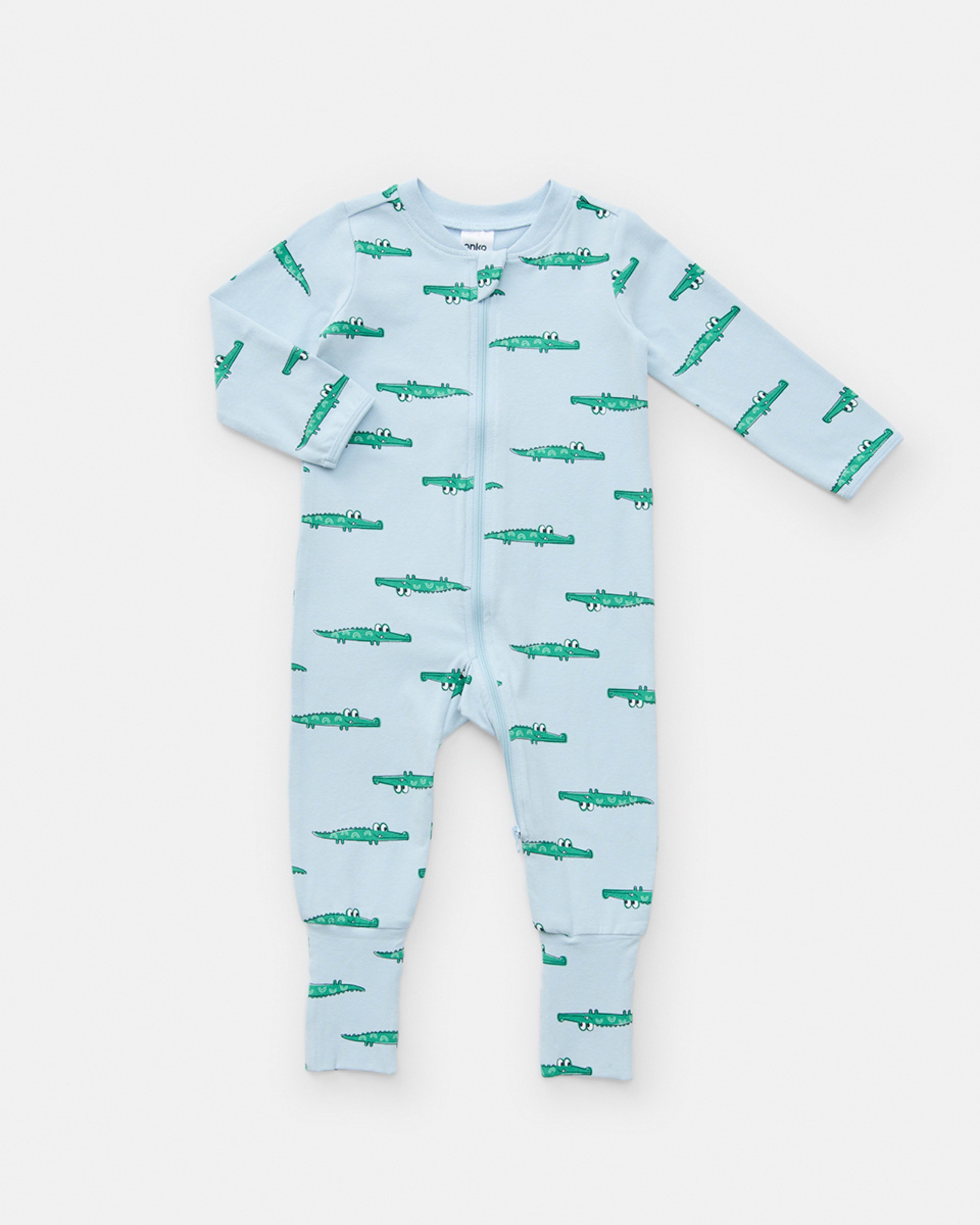 1 Turn Cuff Coverall Blue Croc