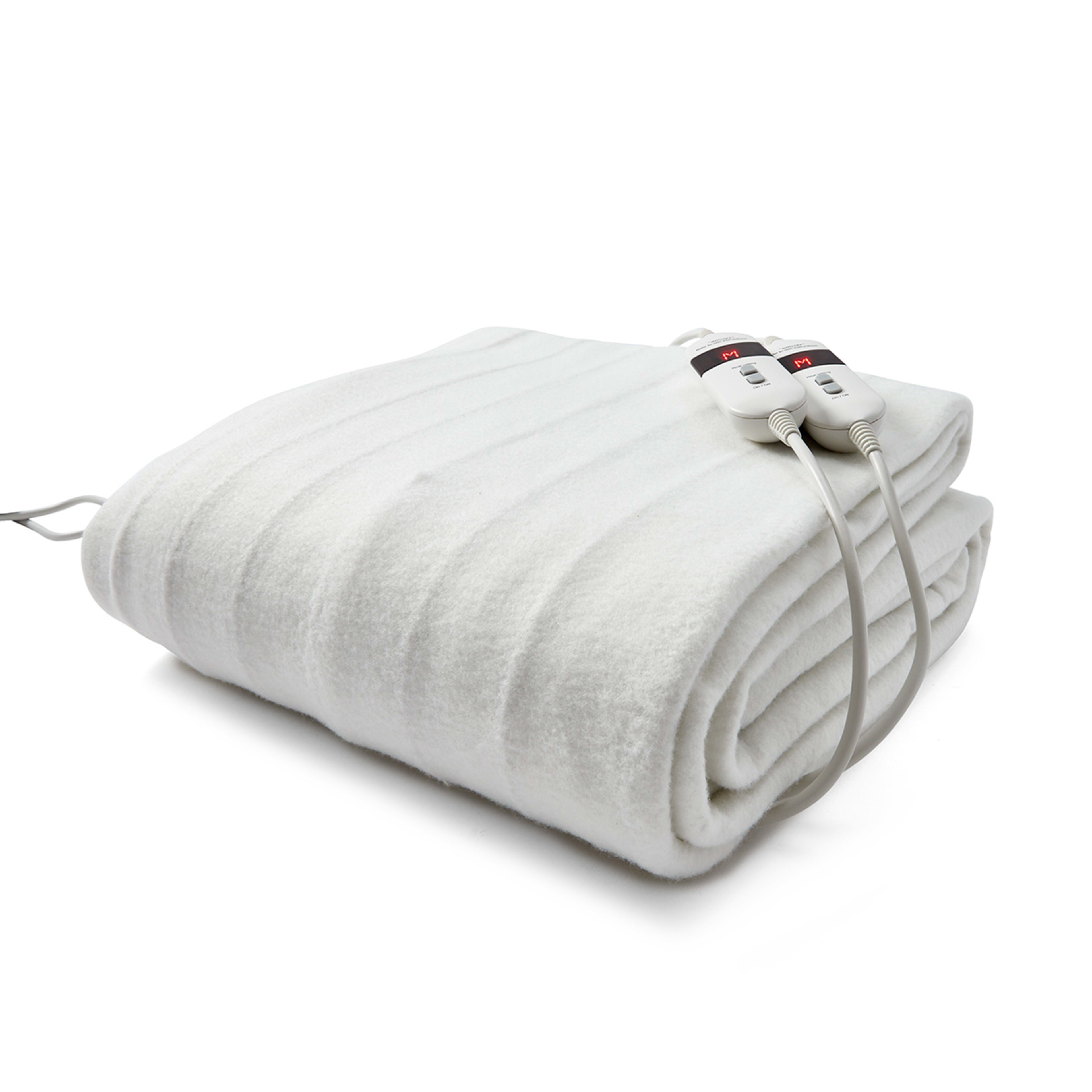 2 Fitted Electric Blanket - Double Bed, White, 2 of 6