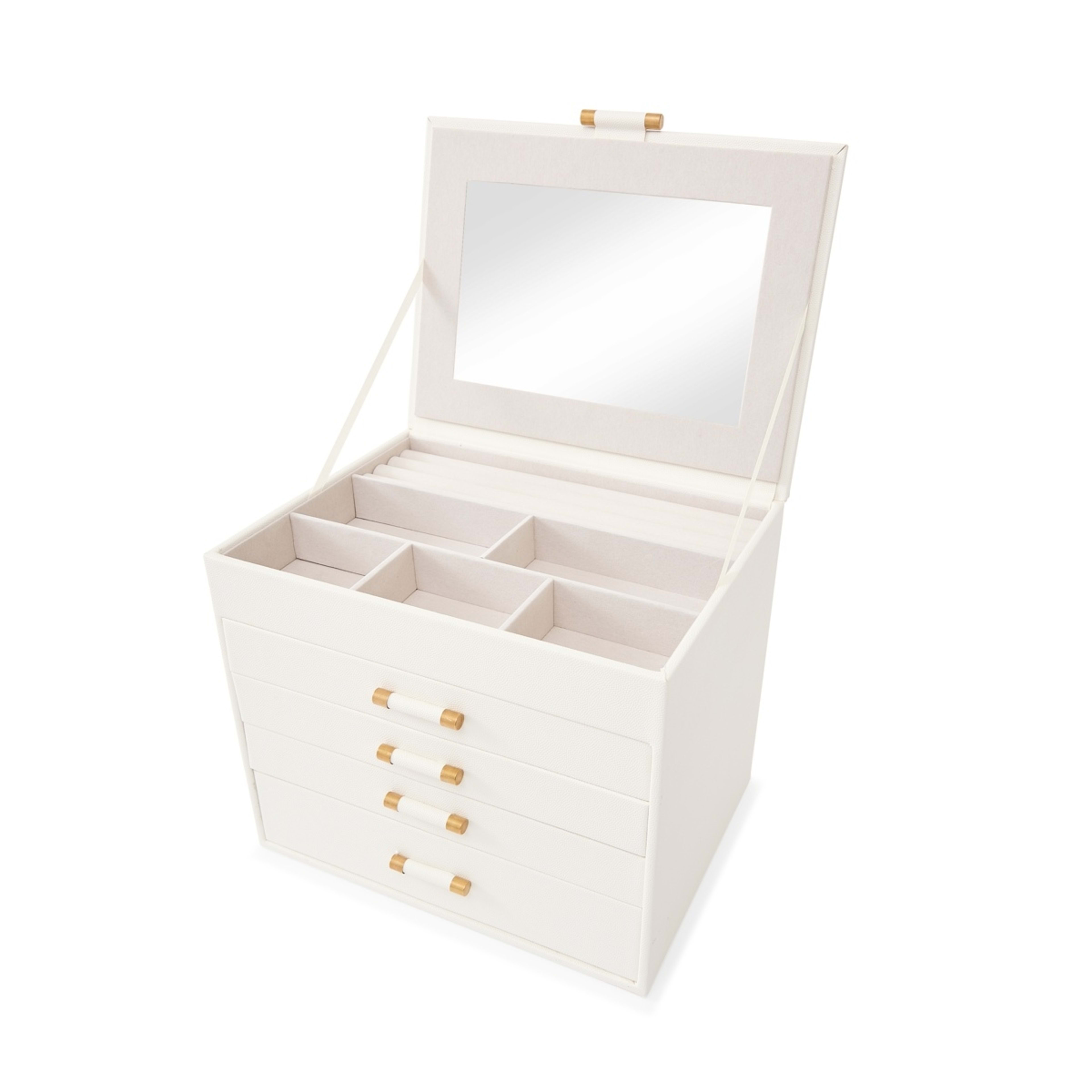 3 5 Tier Jewellery Box - Milky White, 3 of 9