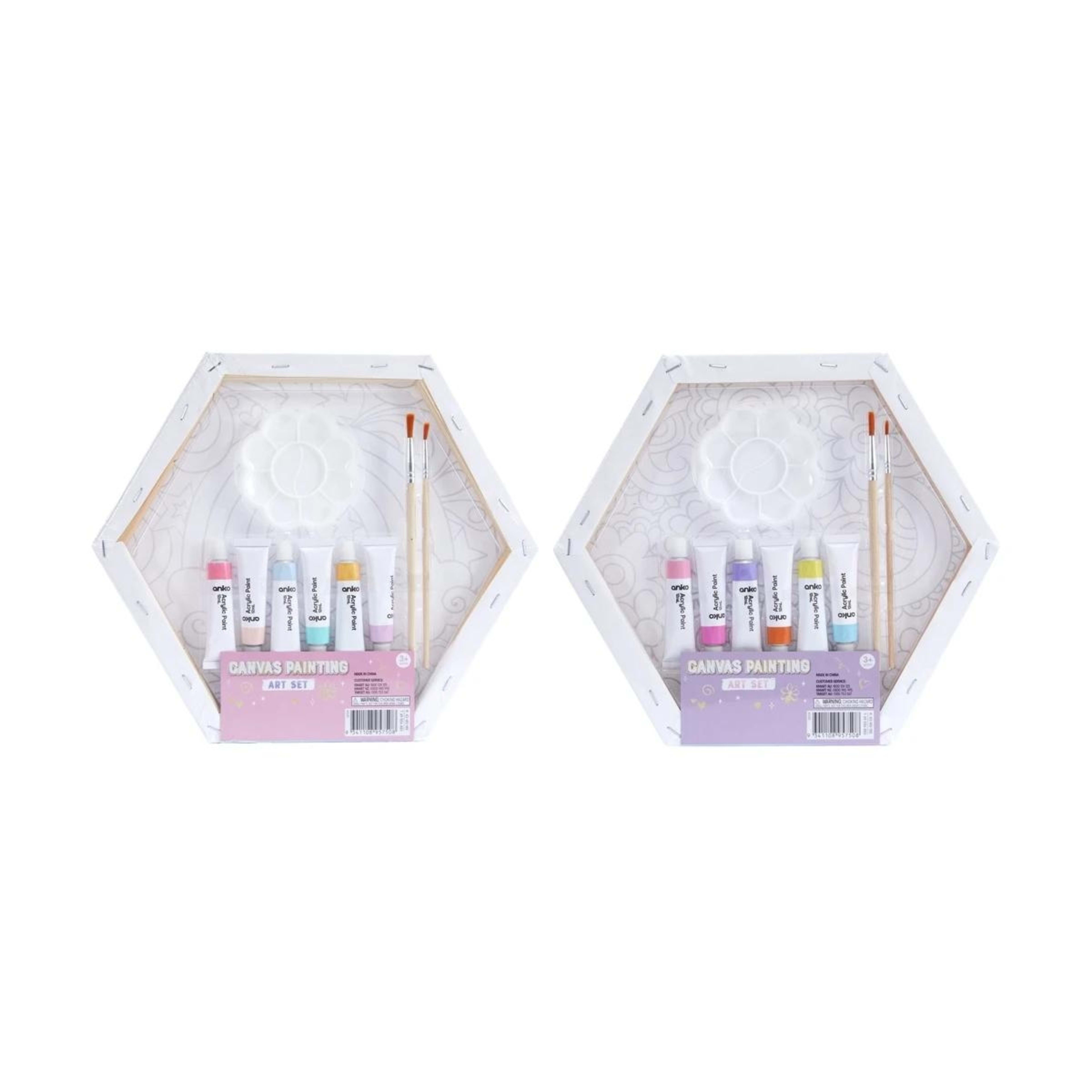 8 Hexagon Canvas Art Kit - Assorted, 8 of 10