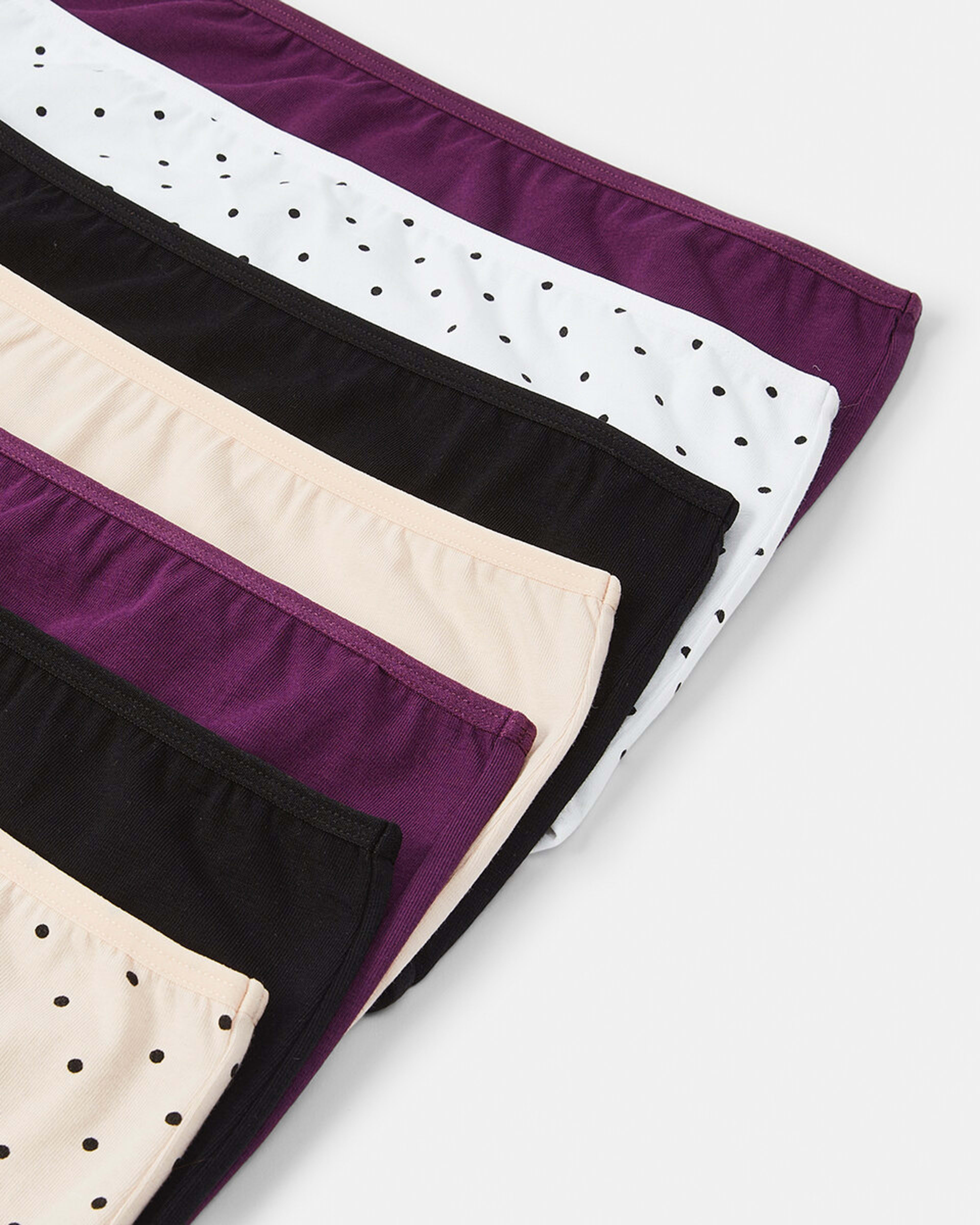 2 7 Pack Cotton Stretch Full Briefs BLACK DOT MULTI, 2 of 10