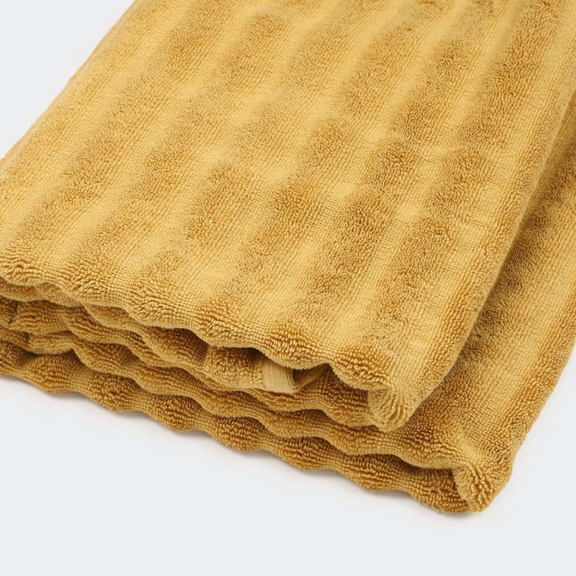 Thick Ribbed Australian Cotton Bath Towel Mustard Kmart