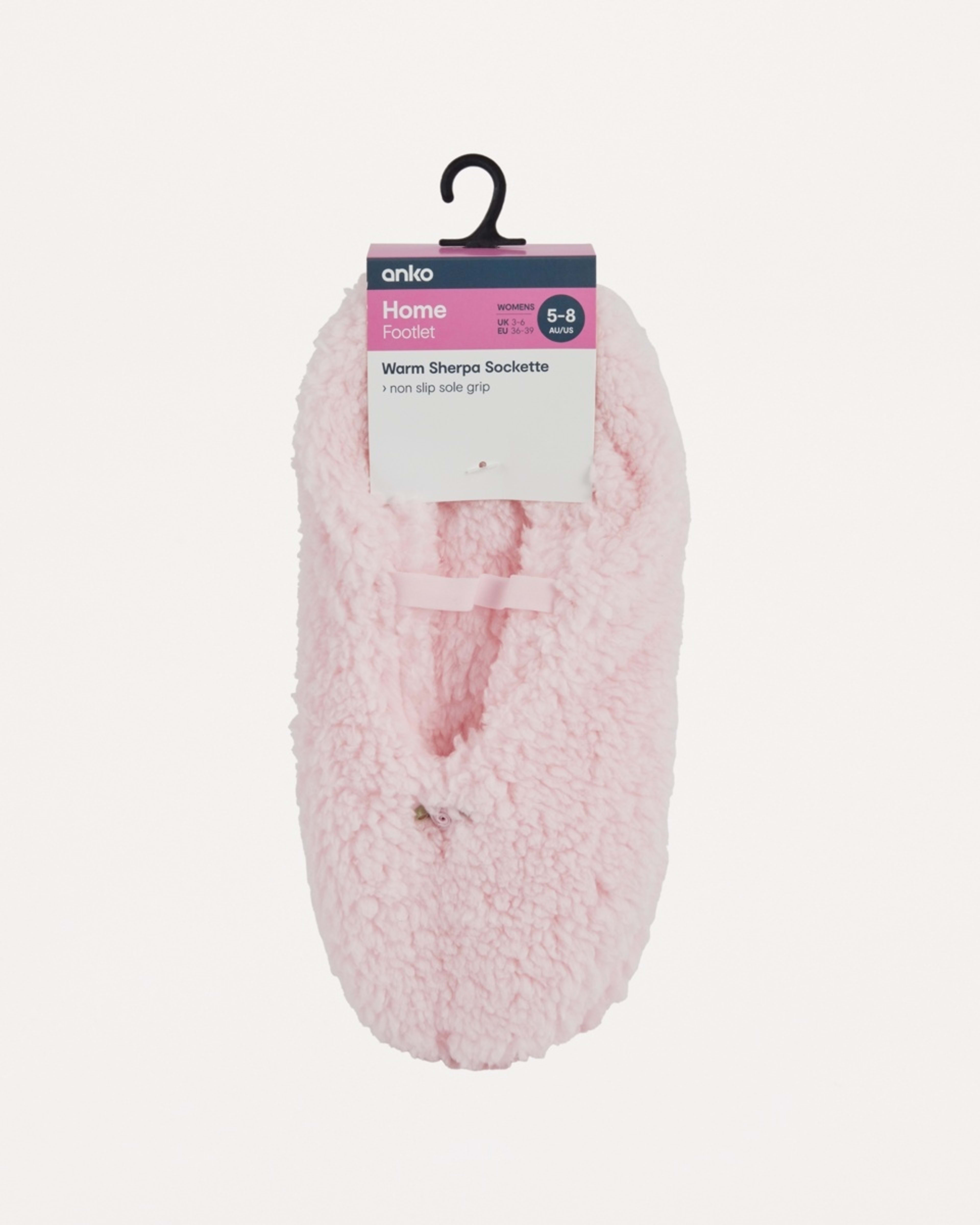 3 Sherpa Ballet Sockette Bllet Pink, 3 of 3