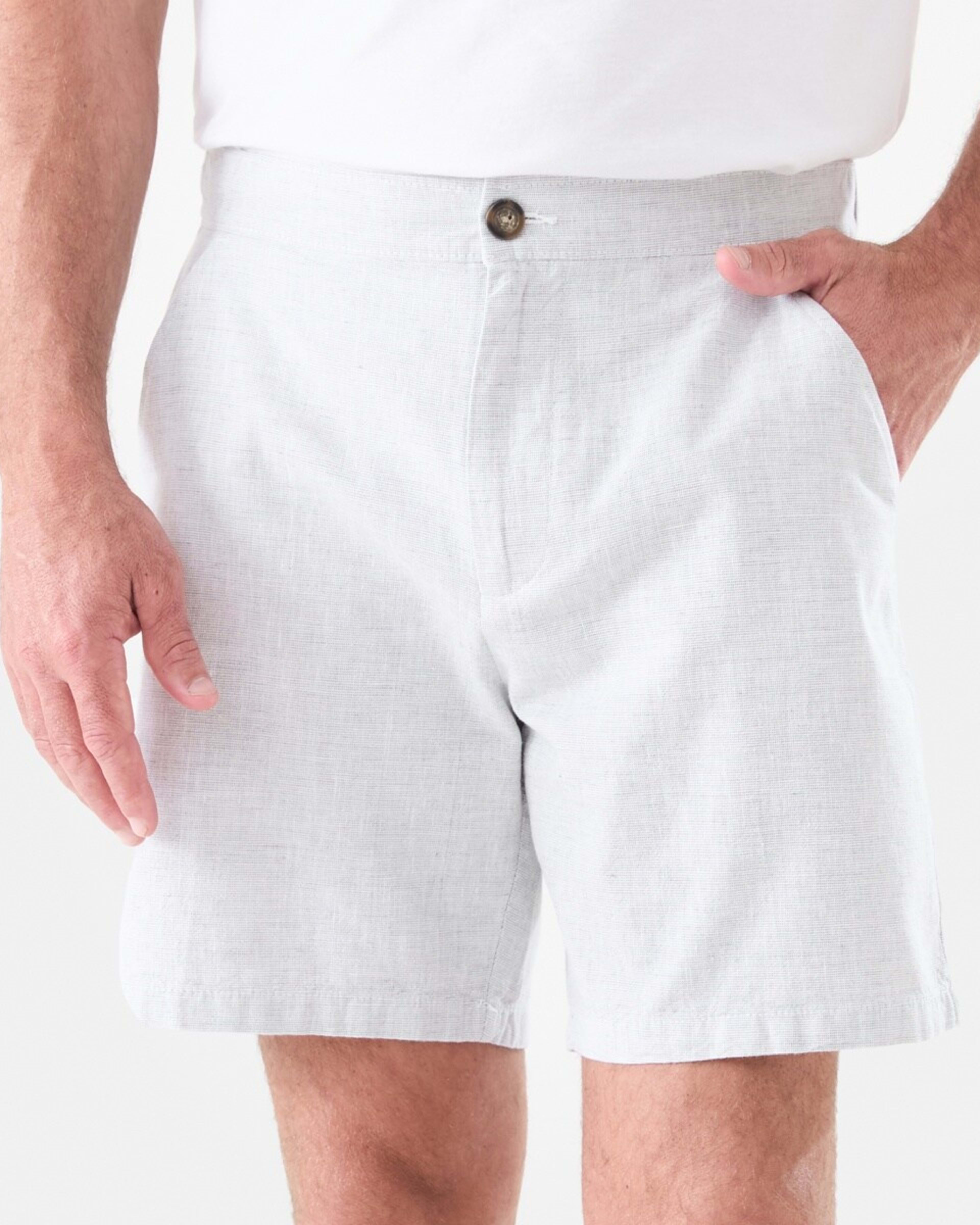 1 Textured Bermuda Shorts GREY WHITE END ON END