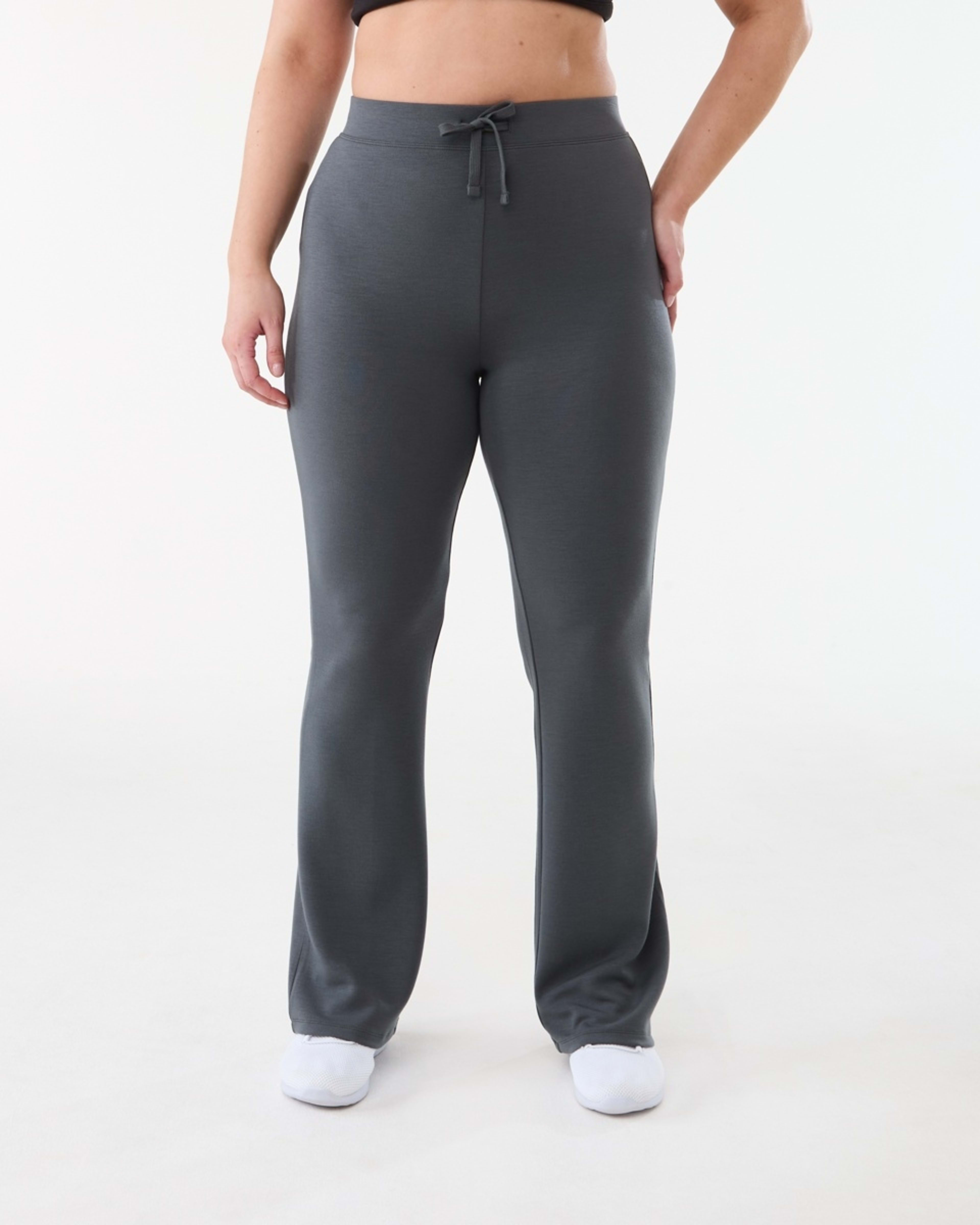 1 Active Womens Kick Flare Trackpants DARKISH GREY, 1 of 5