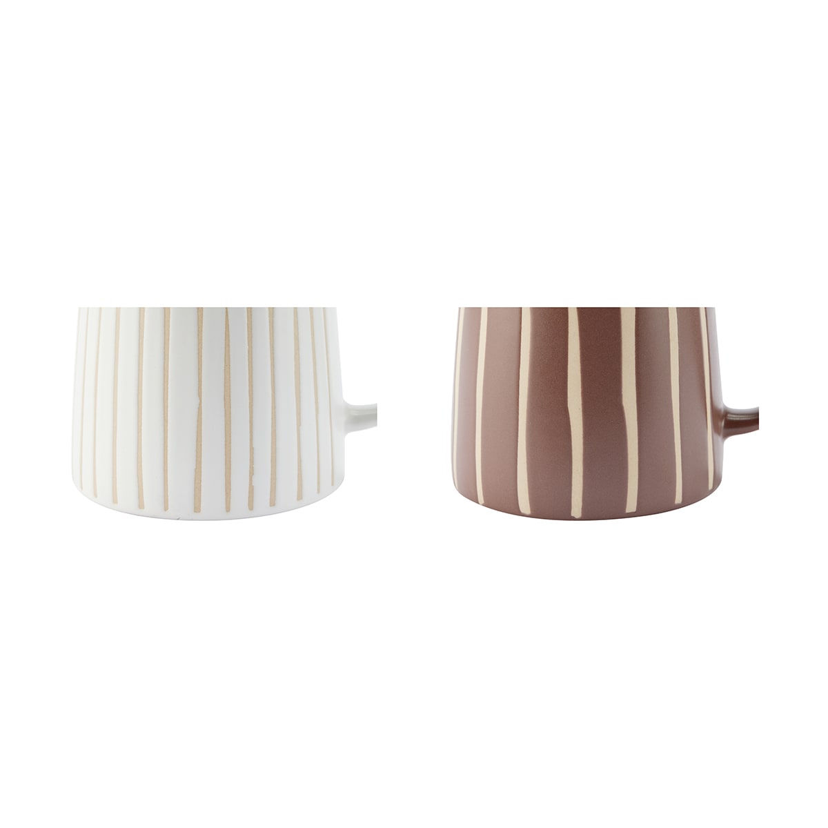 2 Striped Stoneware Mugs Kmart