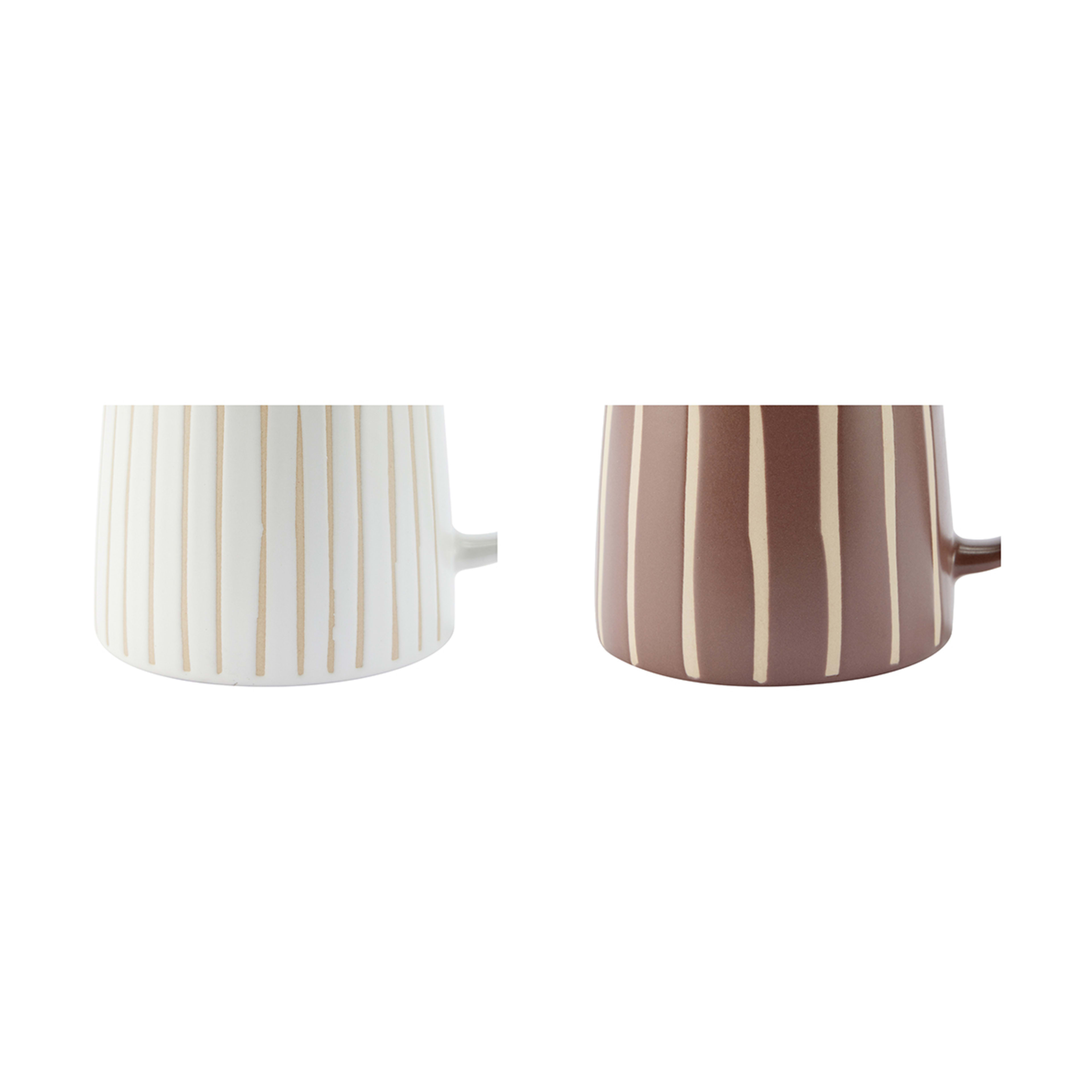 2 Striped Stoneware Mugs Kmart