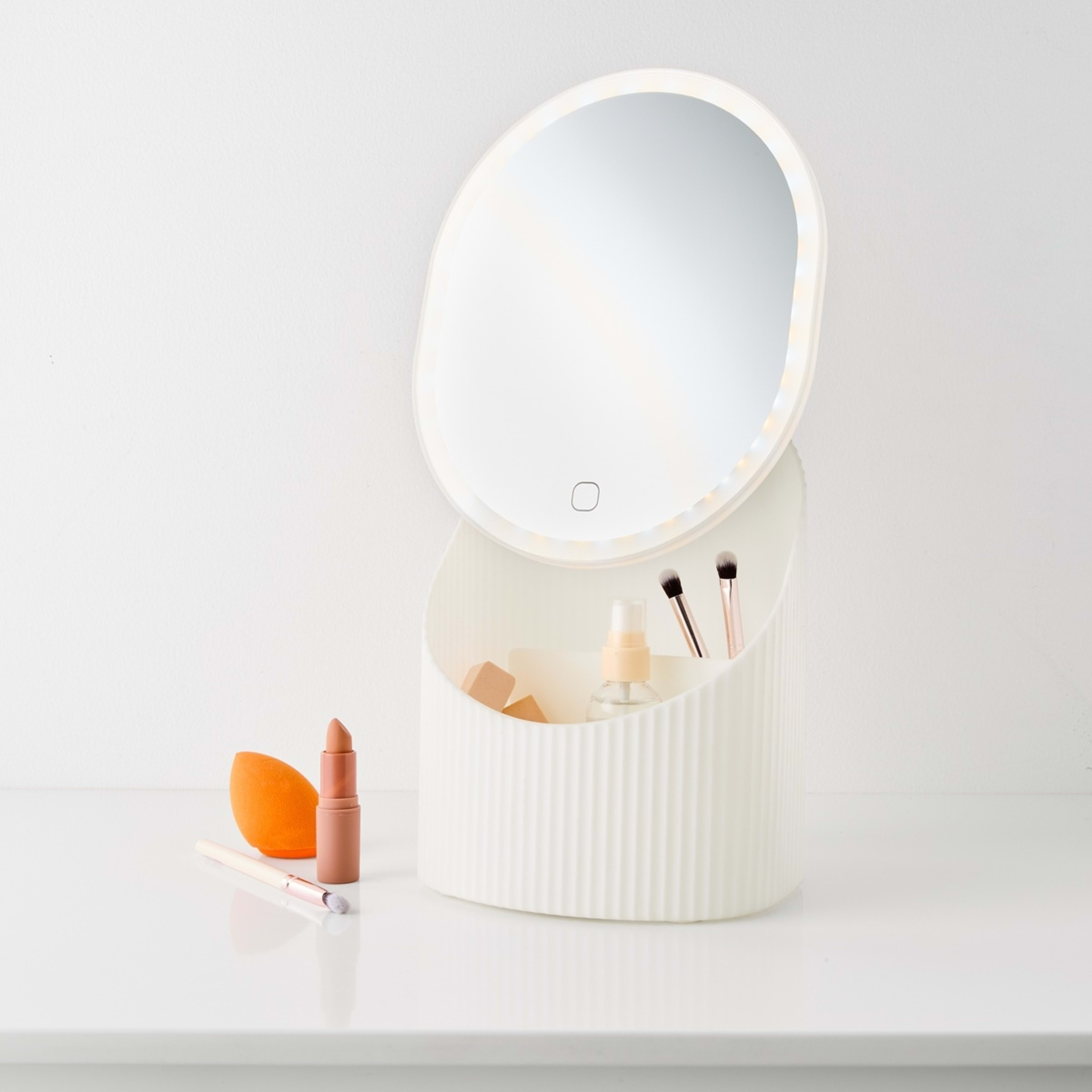 3 LED Mirror with Storage, 3 of 10